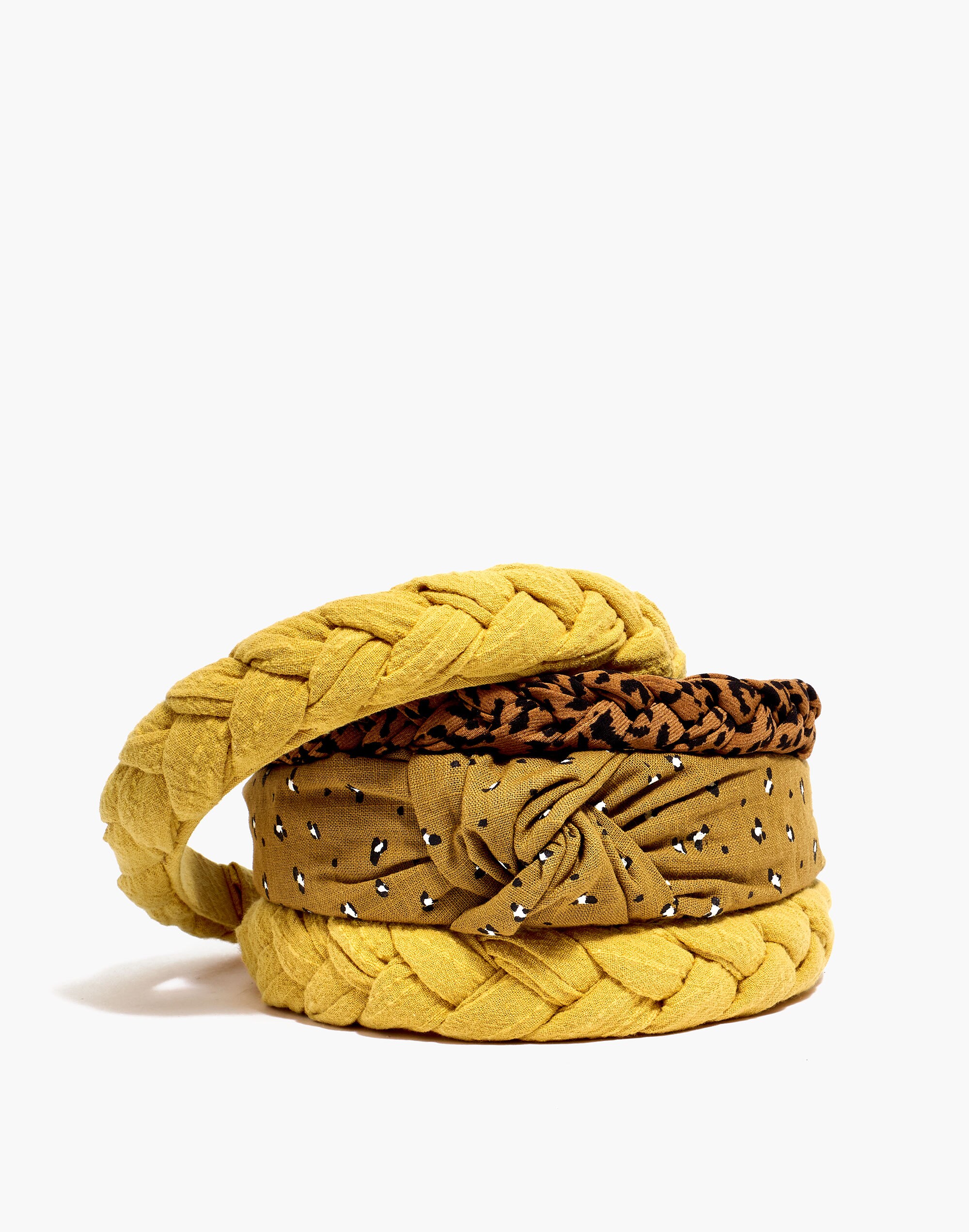 Skinny Puffy Braided Headband