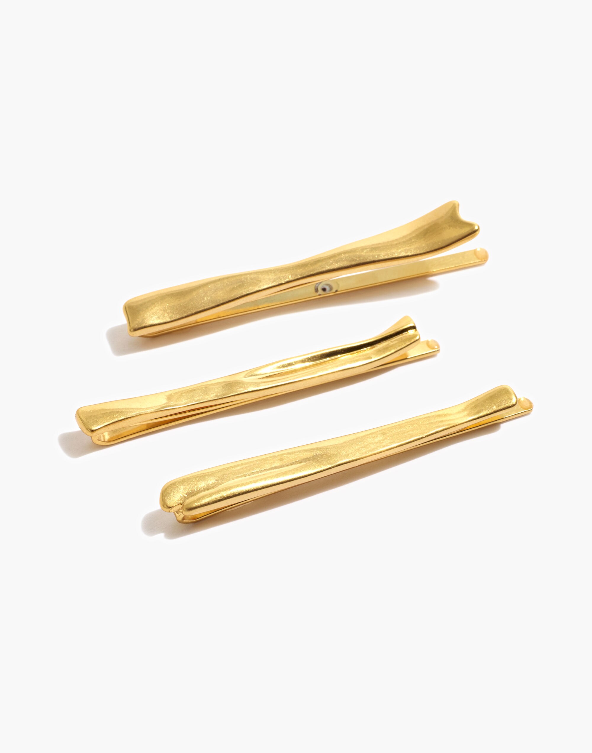 three-pack crumpled hair pins