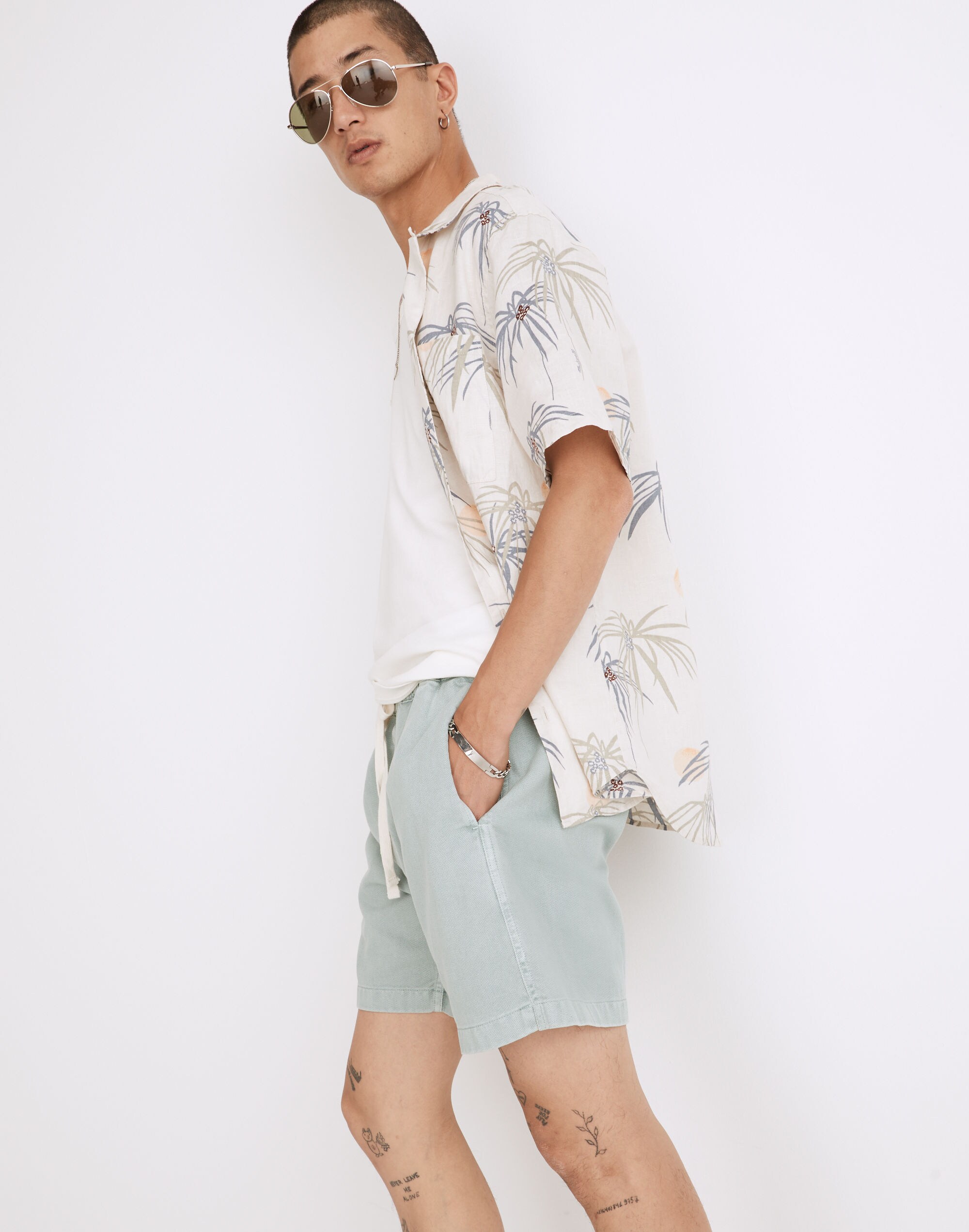 Cotton Everywear Shorts in blue horizon image 2