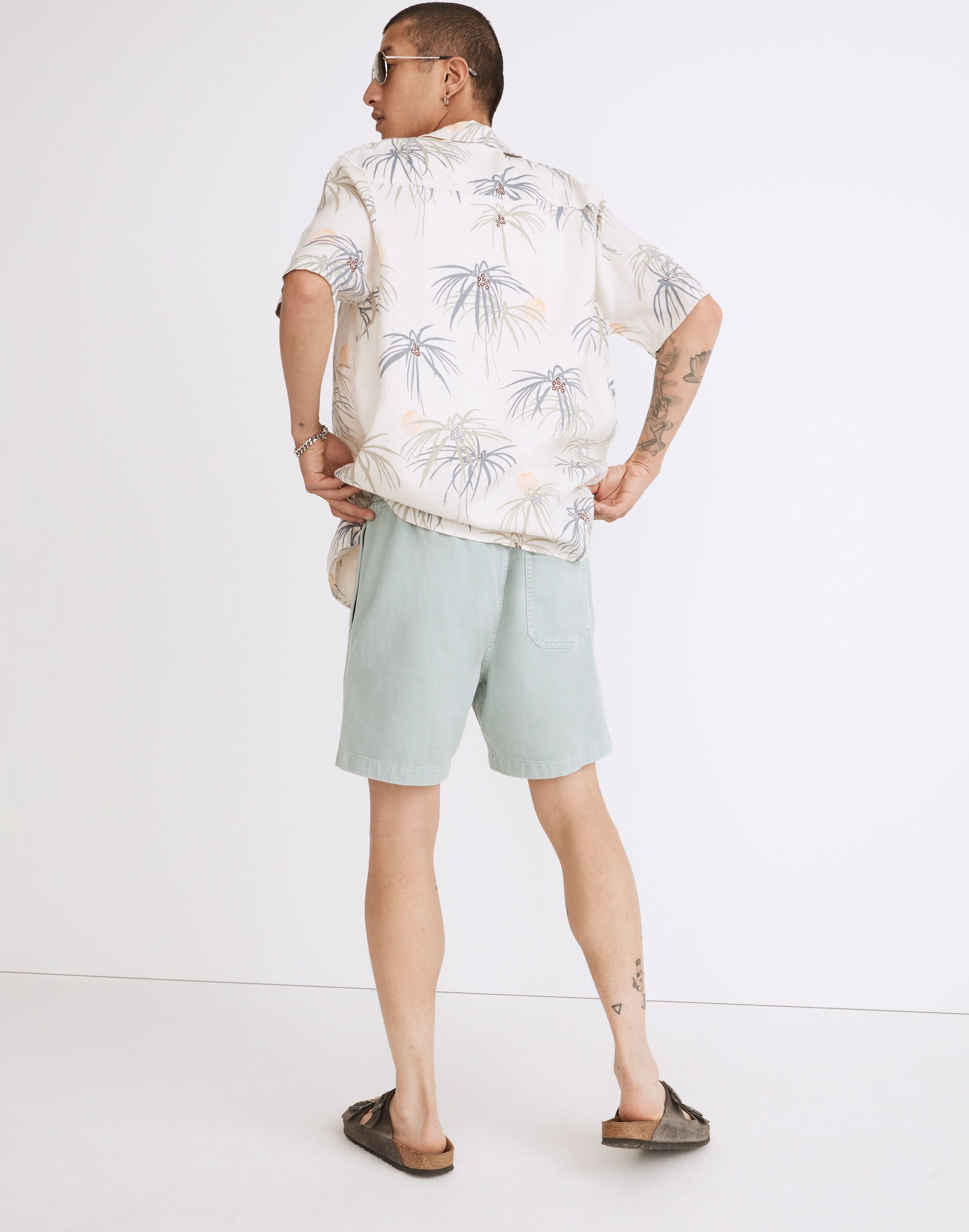 Cotton Everywear Shorts in blue horizon image 3