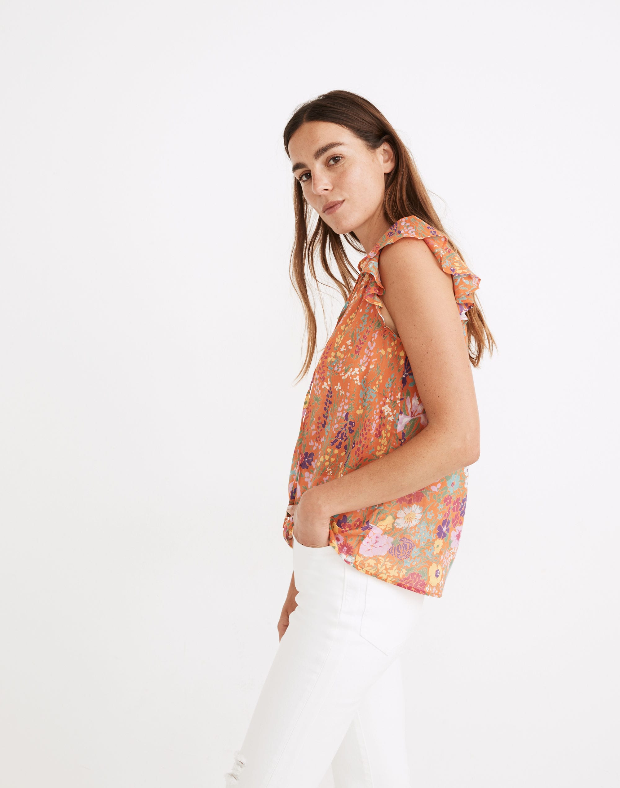 Banjanan Elise Tie-Neck Top in Dawn Chorus