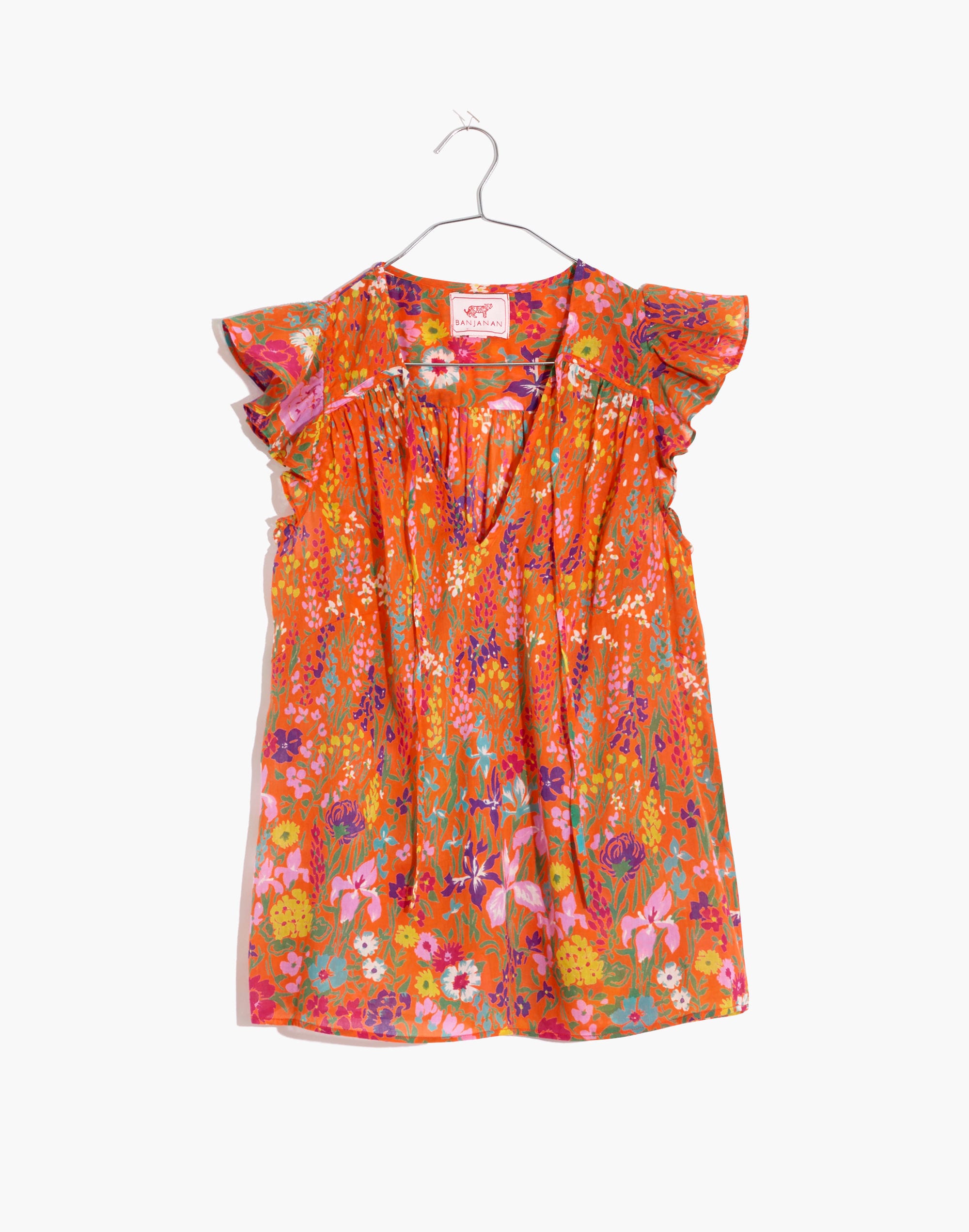 Banjanan Elise Tie-Neck Top in Dawn Chorus