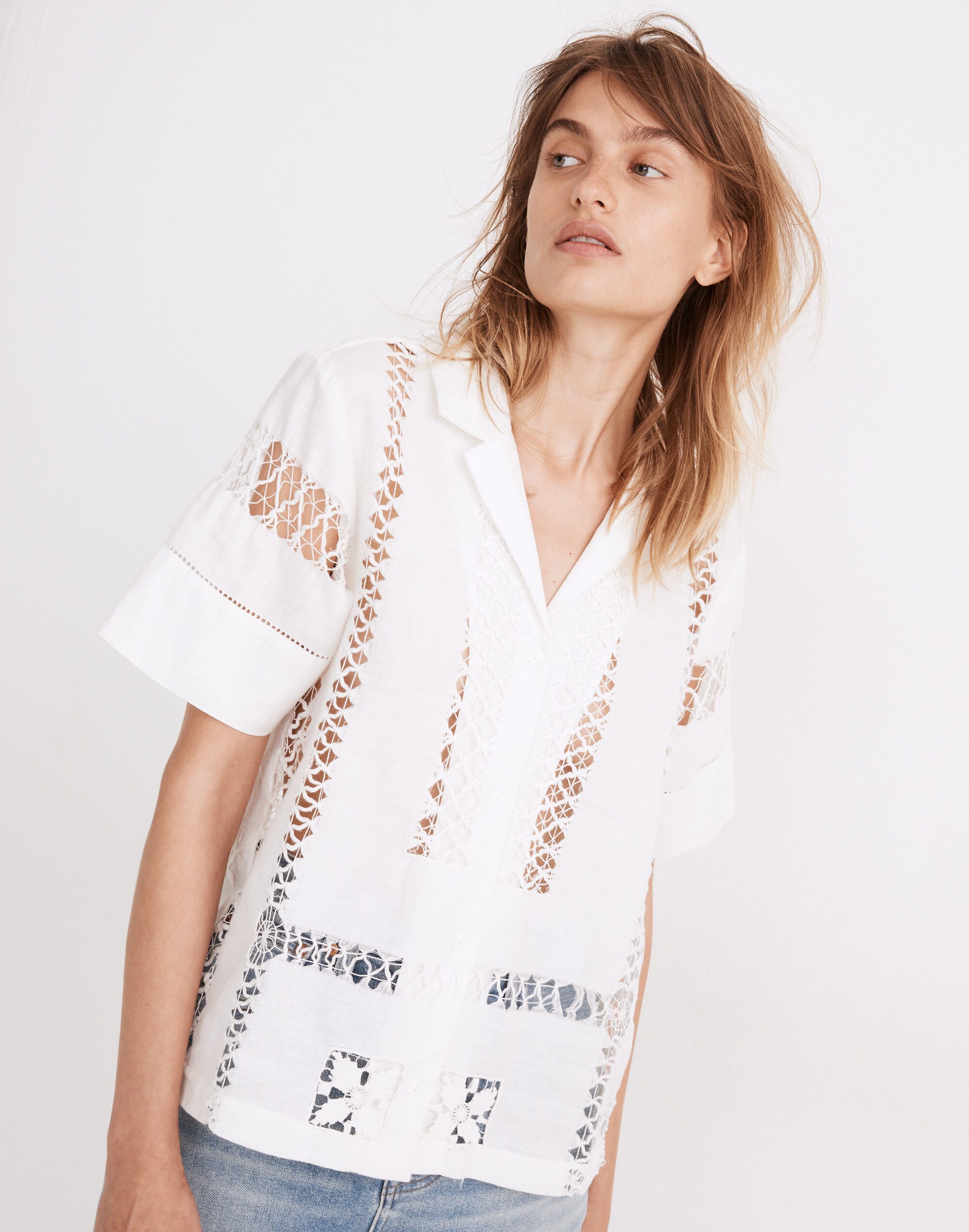 Carleen Lace Dinner Party Button-Up Shirt