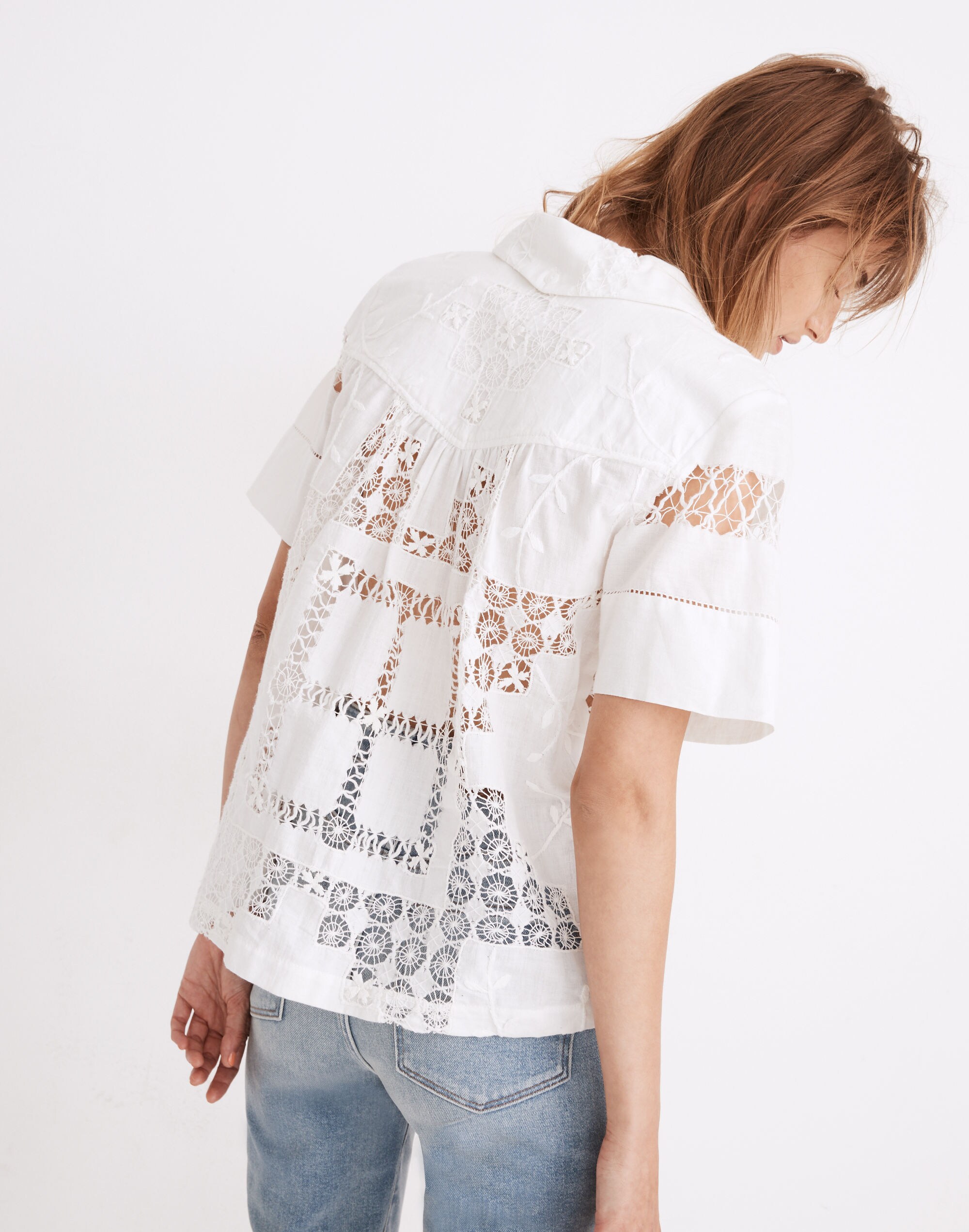 Carleen Lace Dinner Party Button-Up Shirt