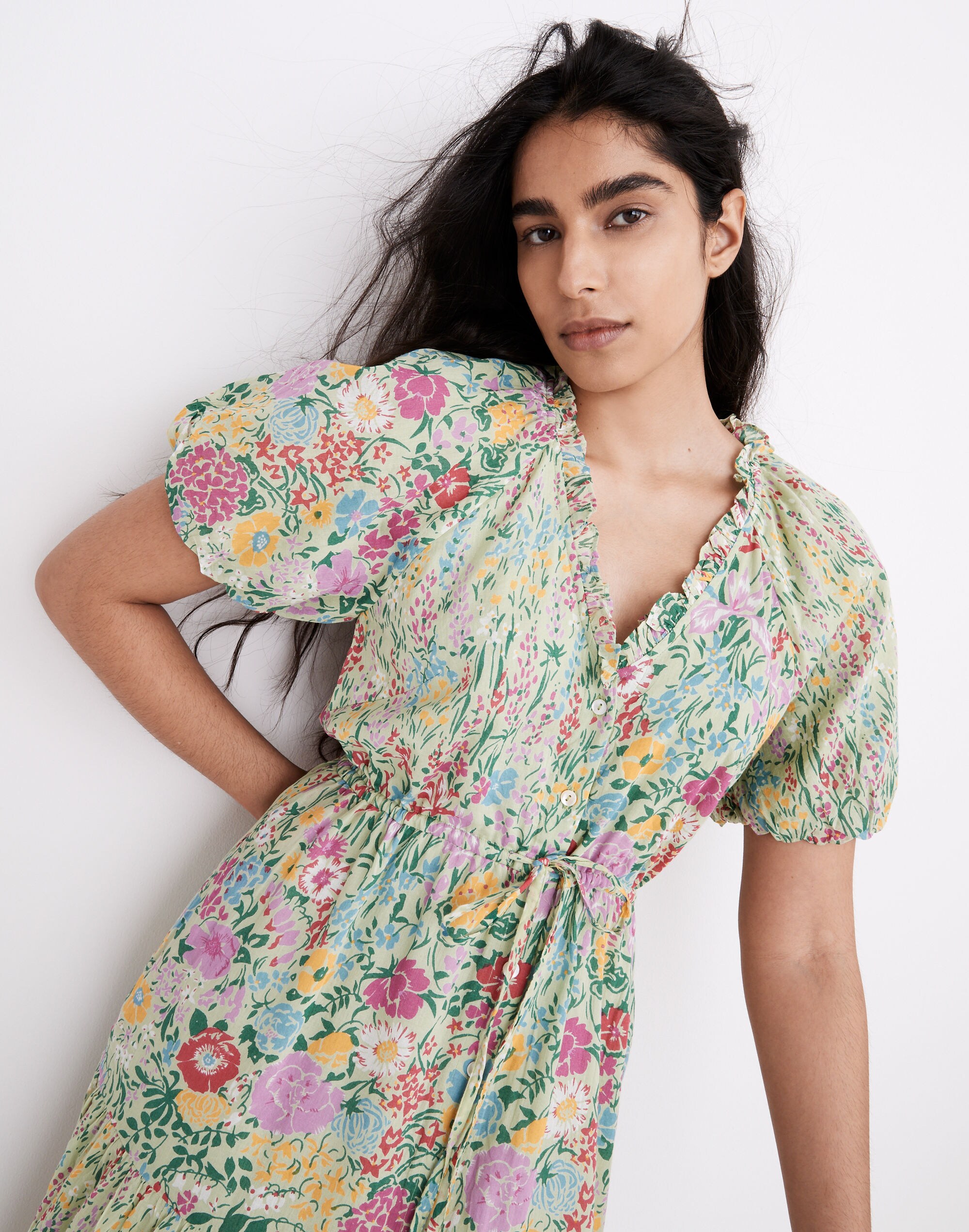 Banjanan Poppy Floral Midi Dress