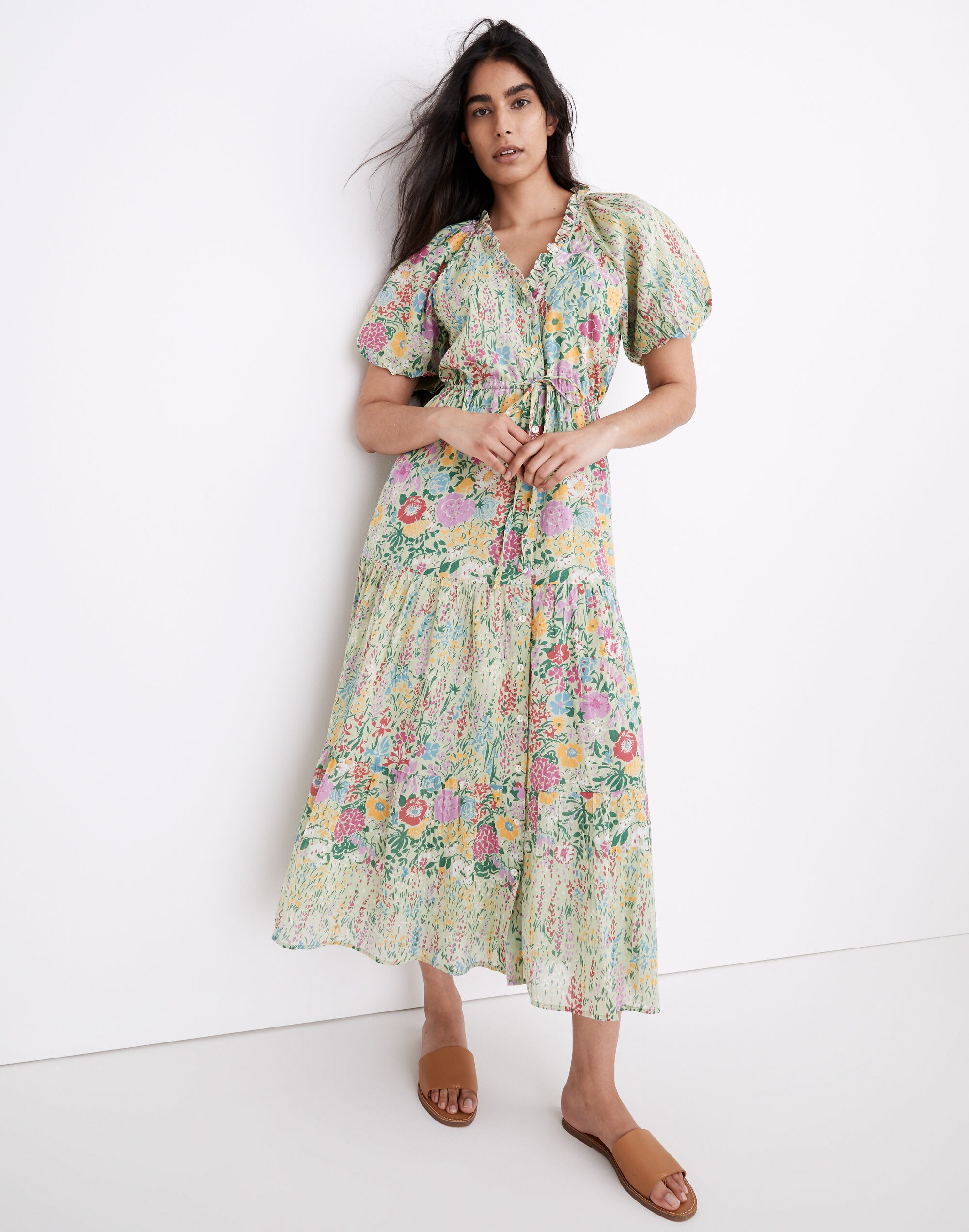 Banjanan Poppy Floral Midi Dress
