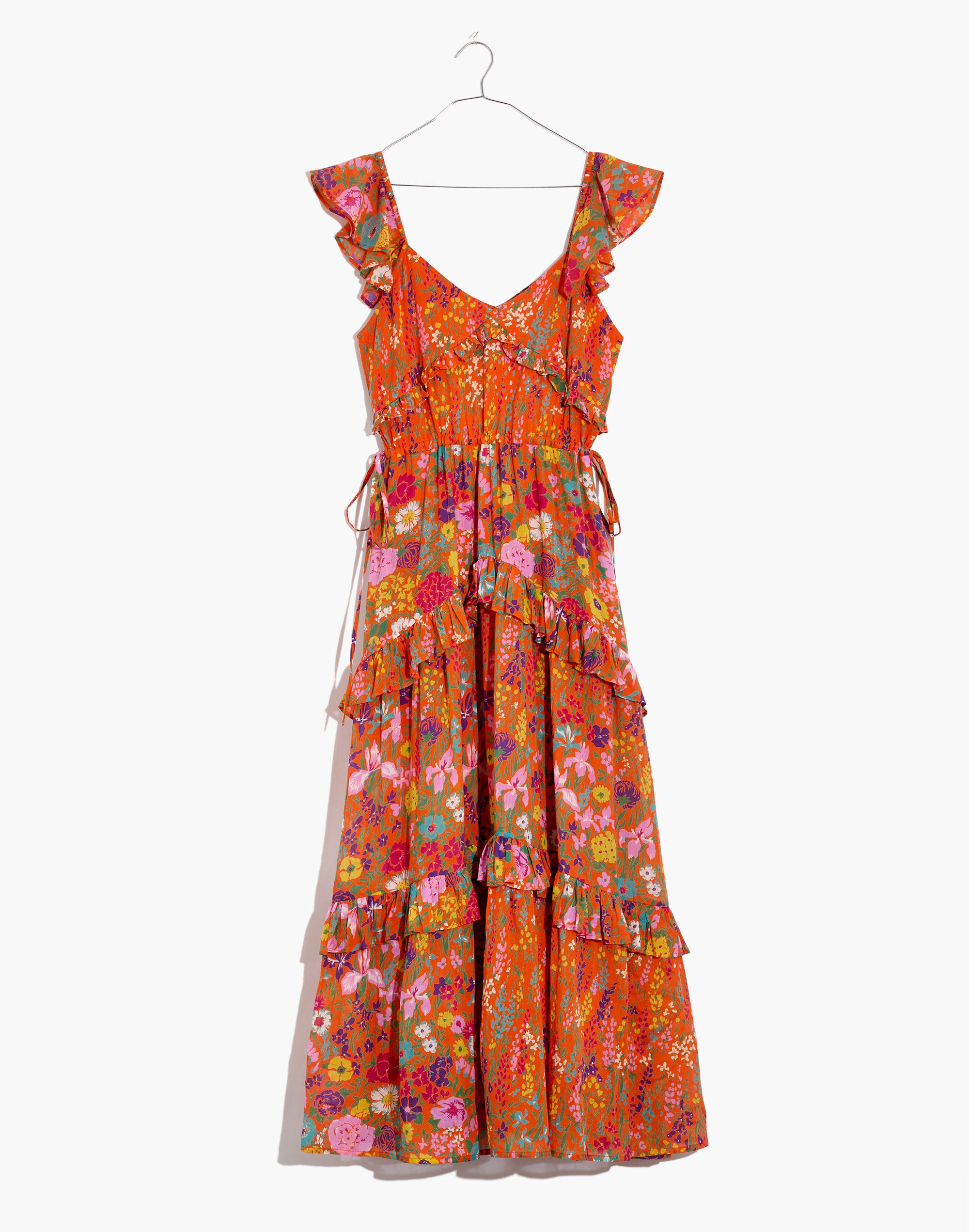 Banjanan Erin Tiered Midi Dress in Dawn Chorus
