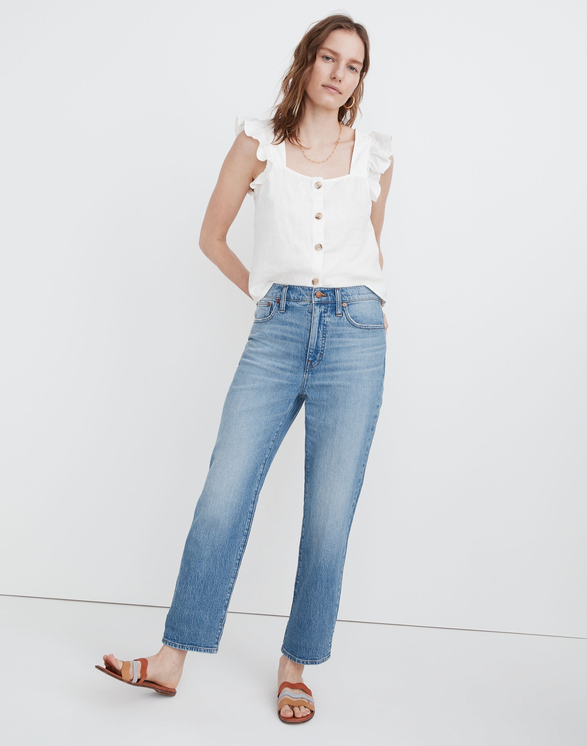 relaxed jeans in springtide wash