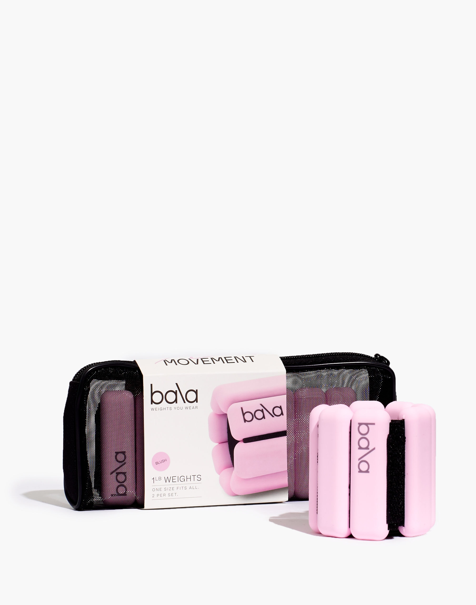 Bala&trade; One-Pound Weighted Bangle Set in blush image 1