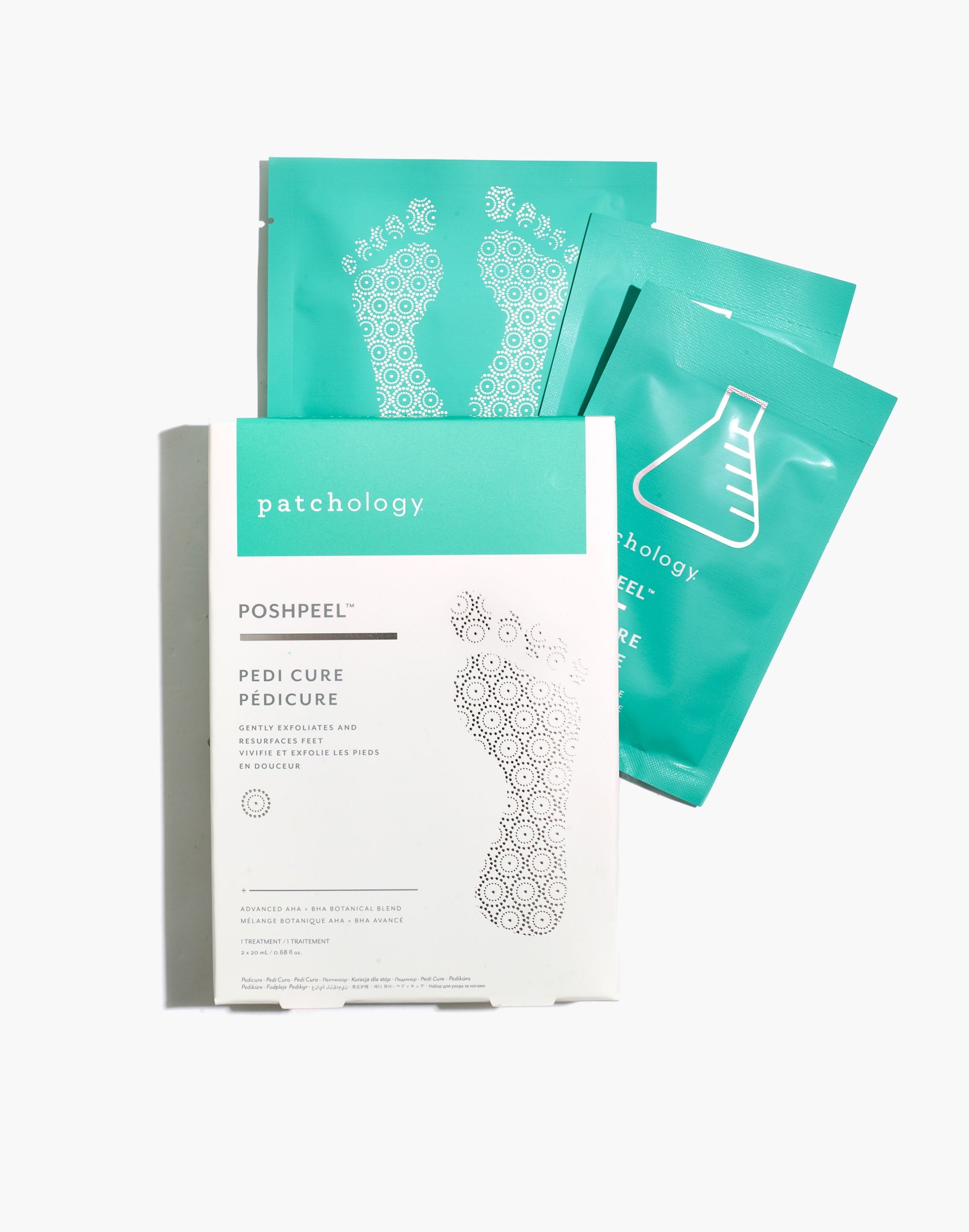 Patchology&reg; PoshPeel&trade; Pedi Cure Exfoliating Foot Peel Kit