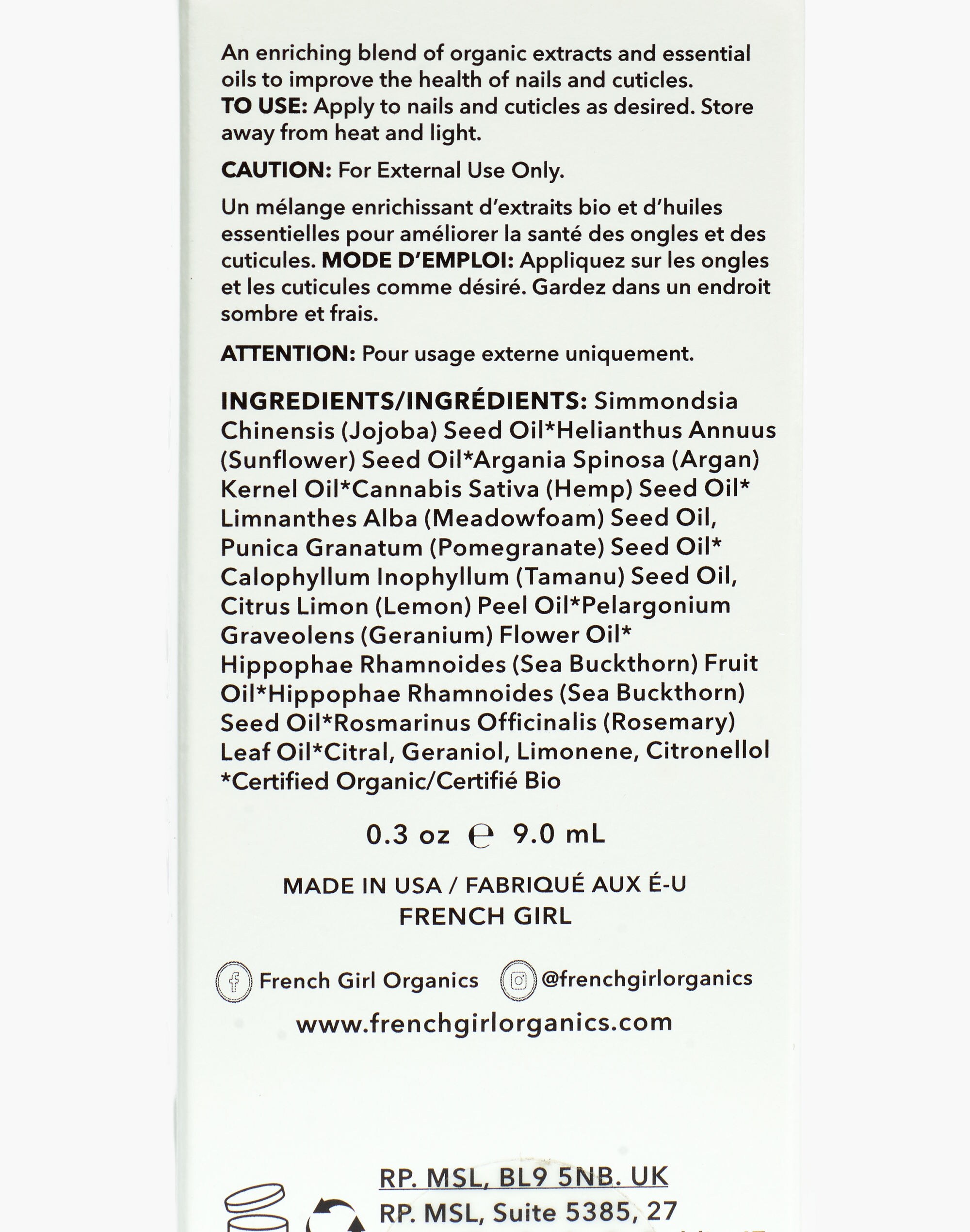 French Girl&reg; Nail and Cuticle Oil