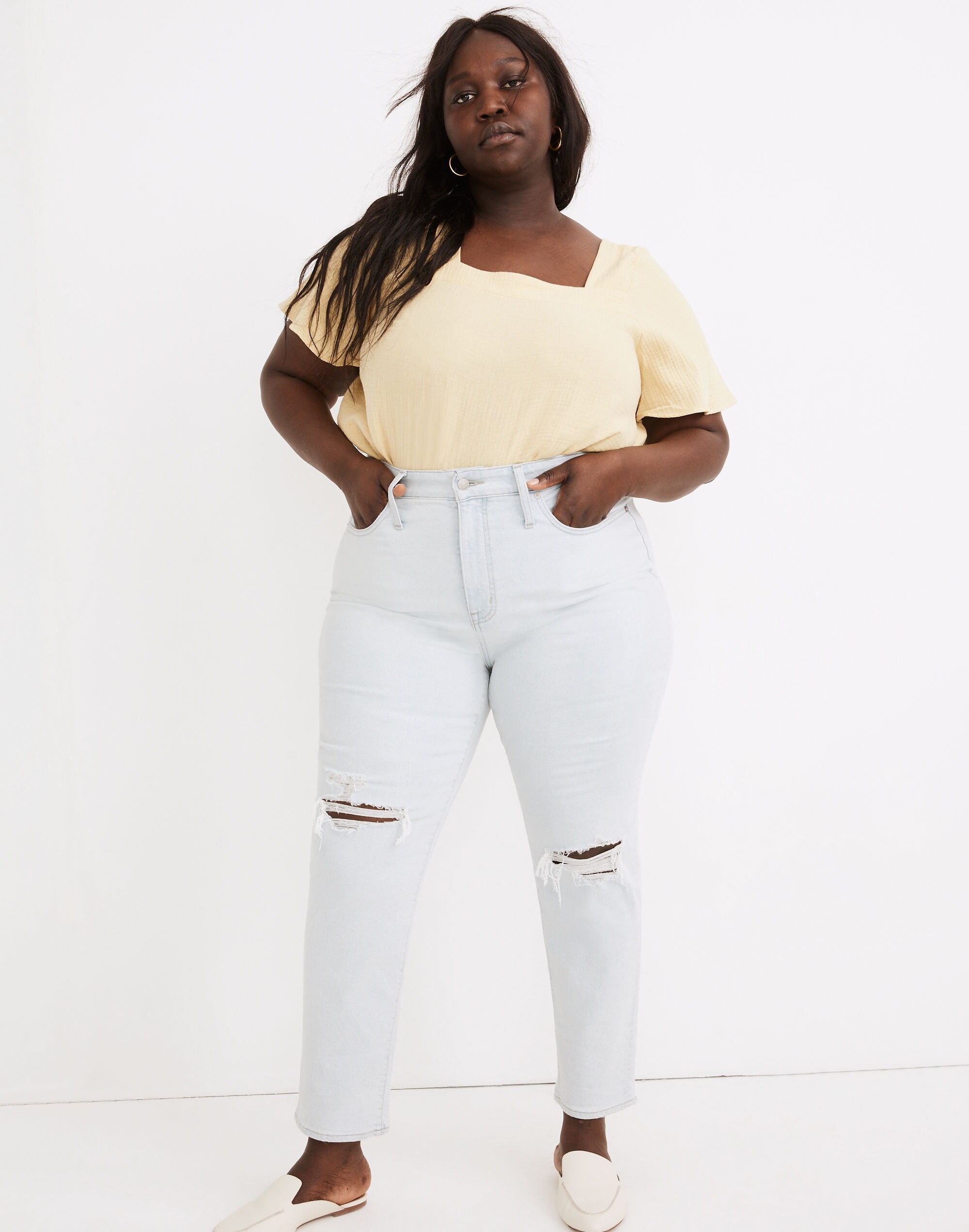 The Plus Momjean in Harman Wash: Raw-Hem Edition