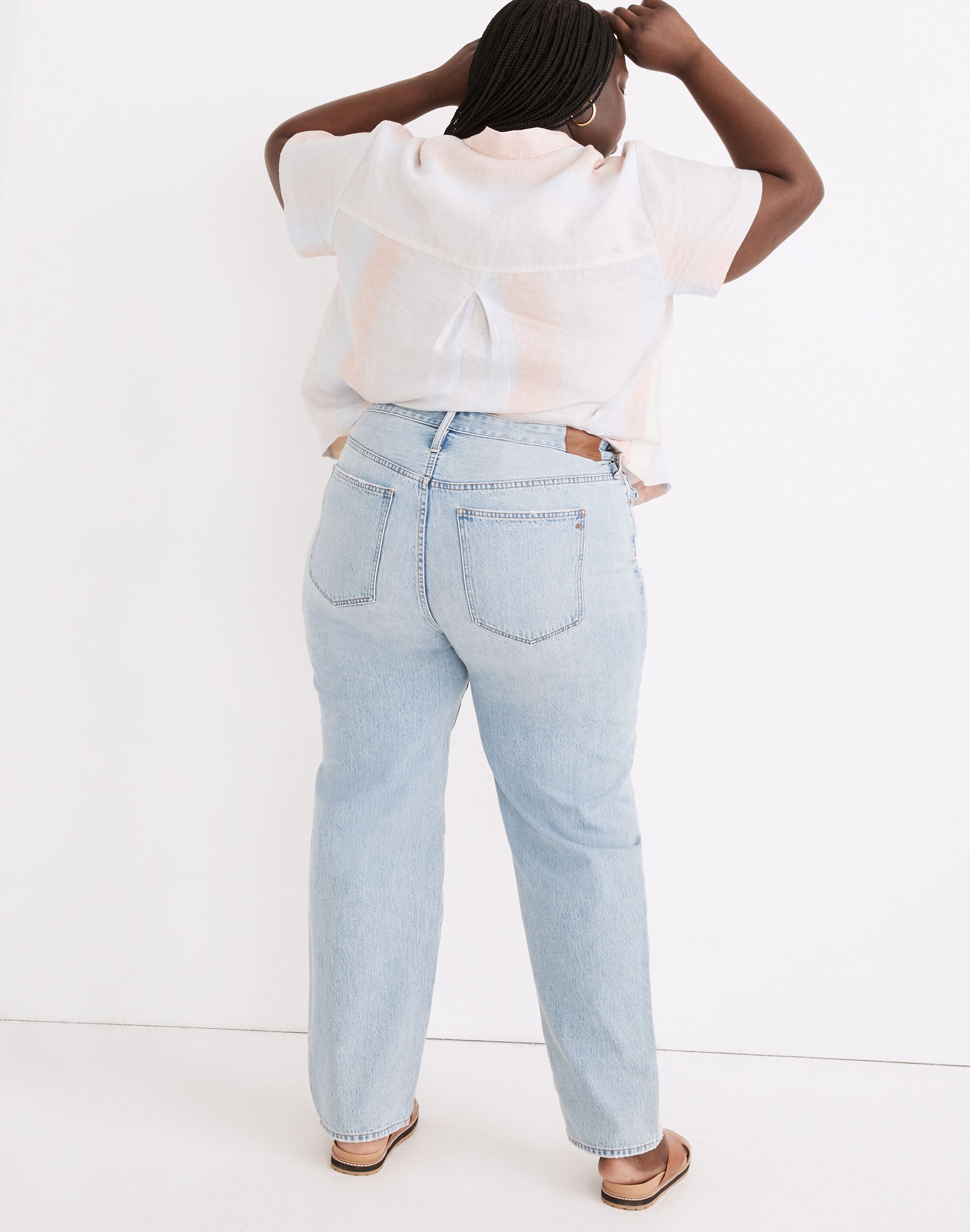 Plus Relaxed Jeans in Cresthaven Wash: Ripped Edition