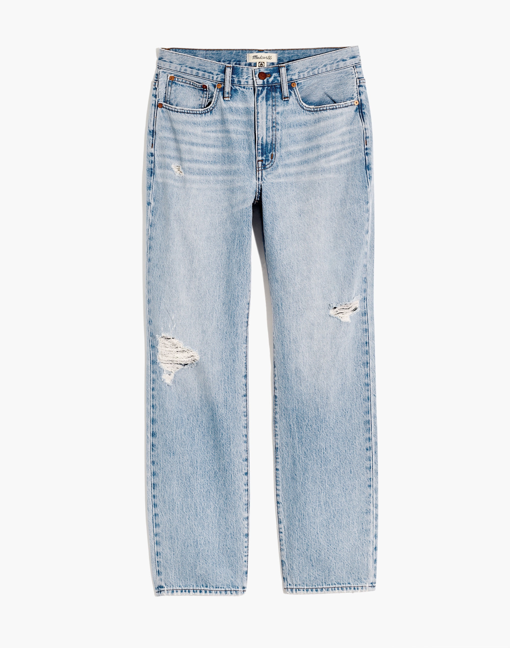 Plus Relaxed Jeans in Cresthaven Wash: Ripped Edition