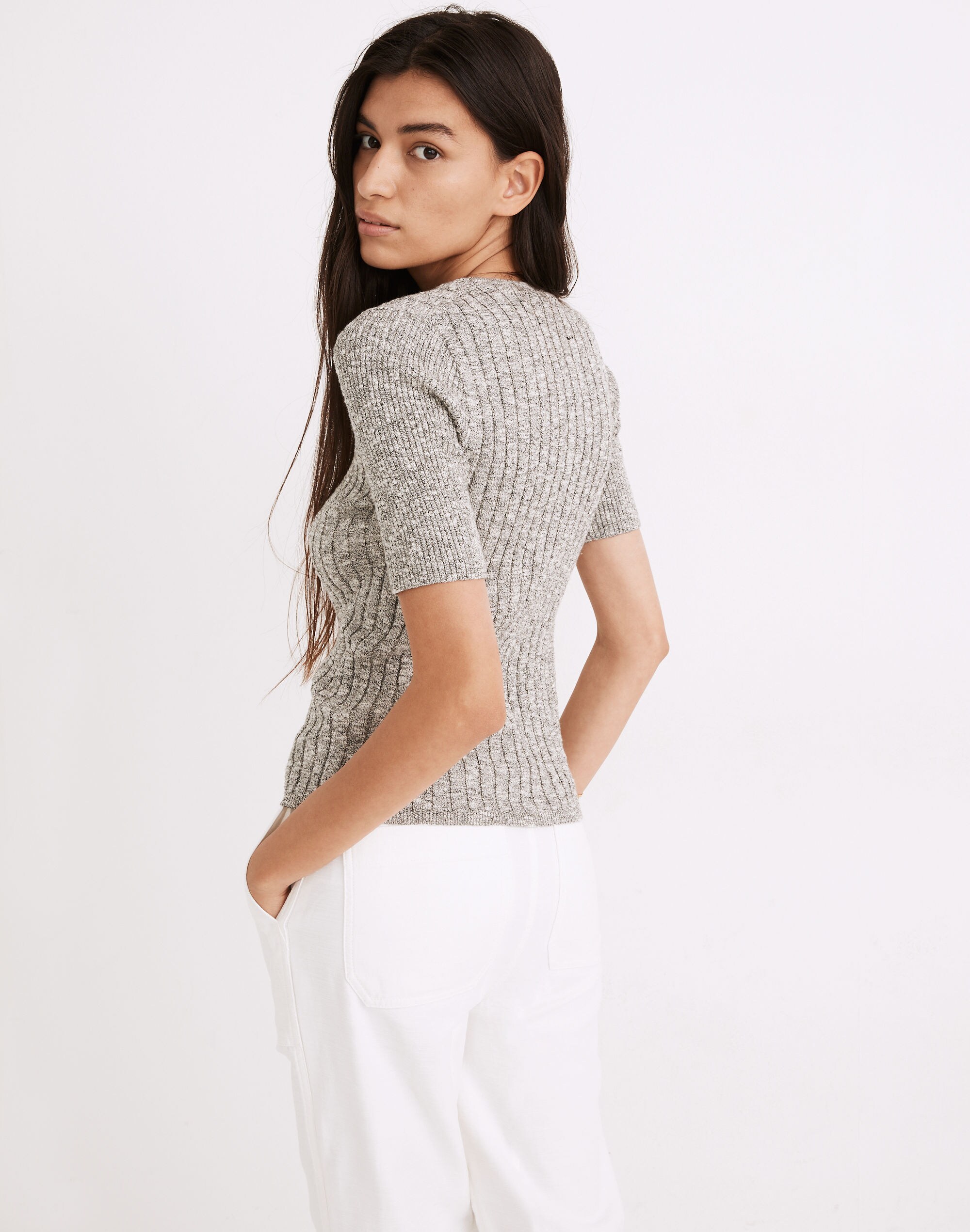 Glencrest Button-Front Sweater Tee