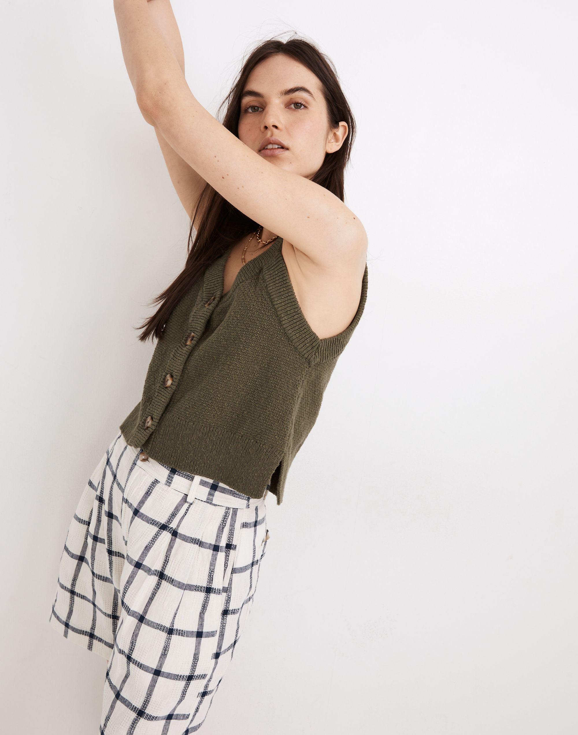 Wakefield Button-Front Sweater Tank