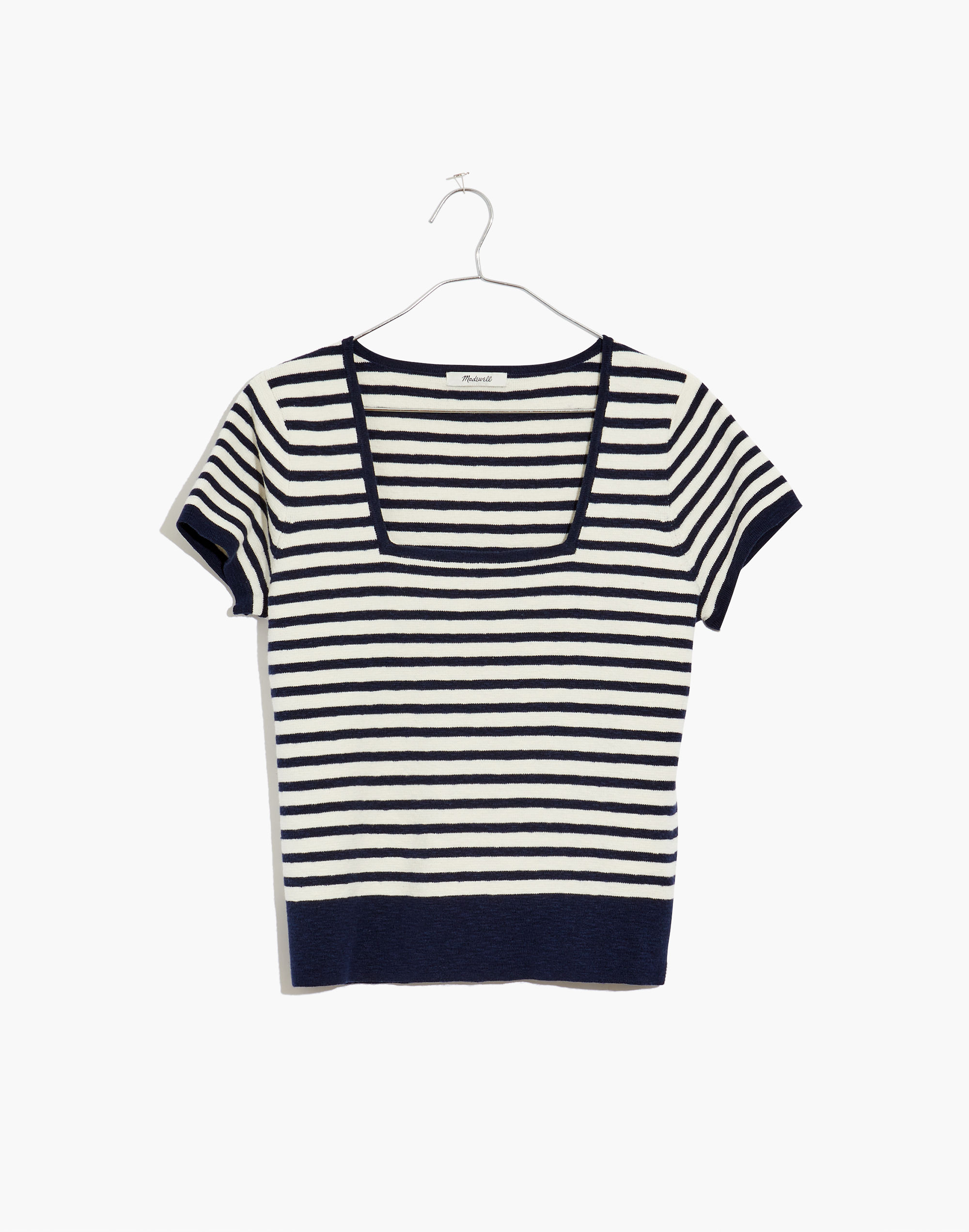 Square-Neck Sweater Tee in Stripe