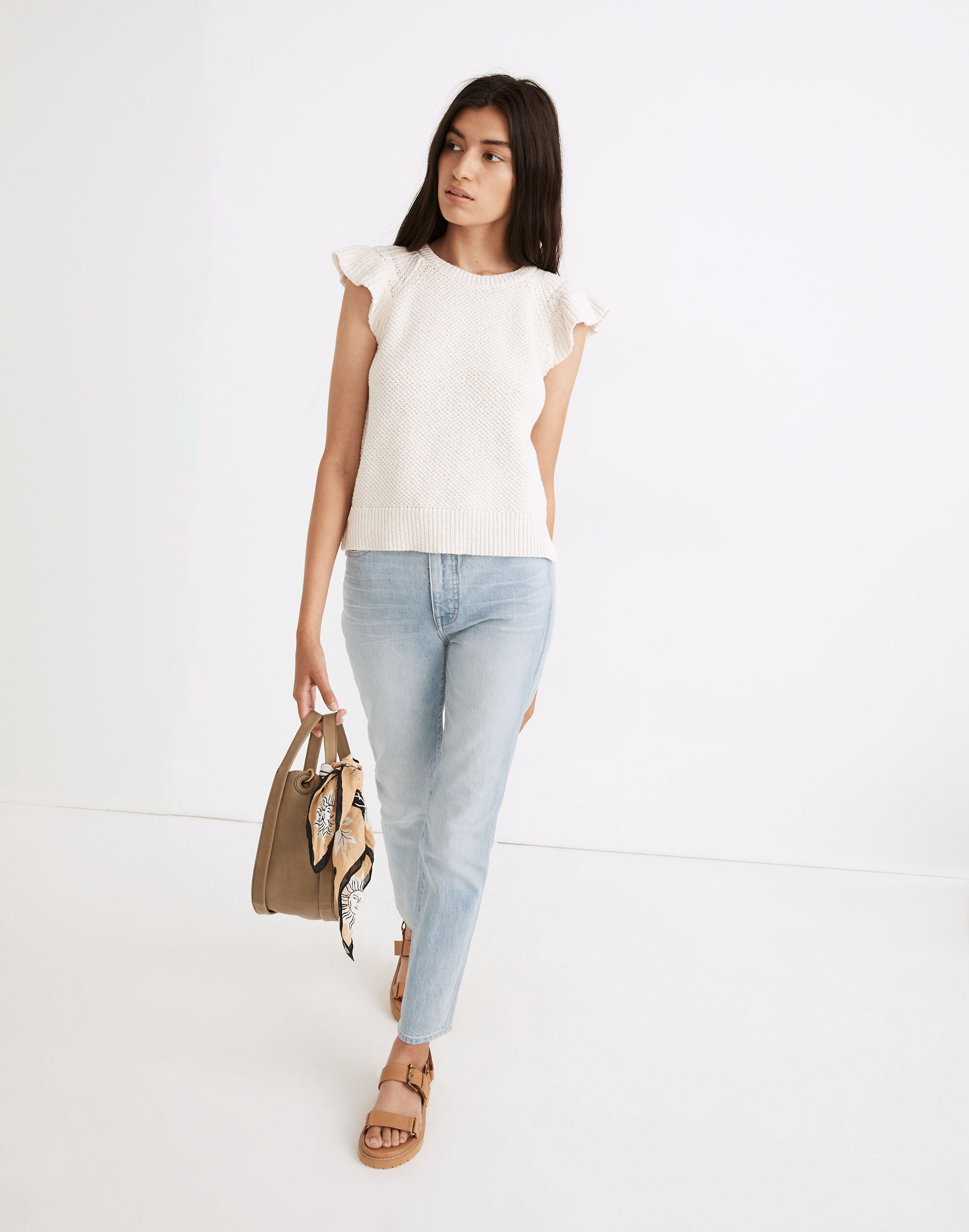 Flutter-Sleeve Sweater Tank