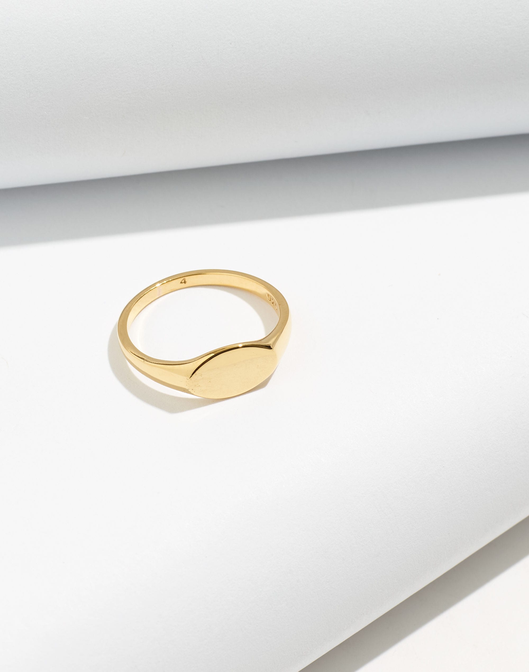 Delicate Collection Demi-Fine 14k Plated Signet Pinky Ring