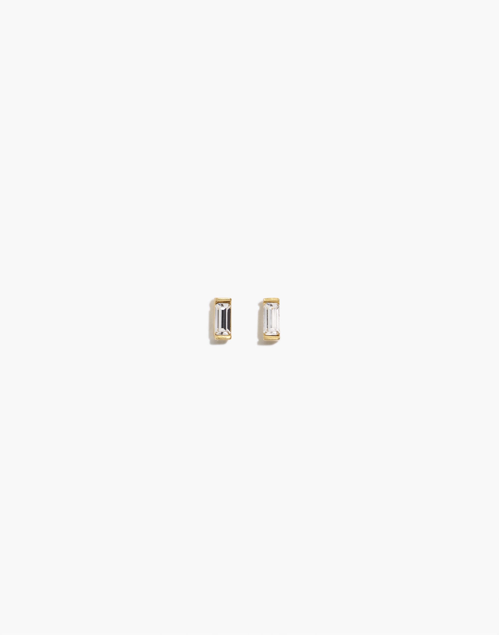 Katie Dean Jewelry™ 18k Gold-Plated Crystal Baguette Stud Earrings