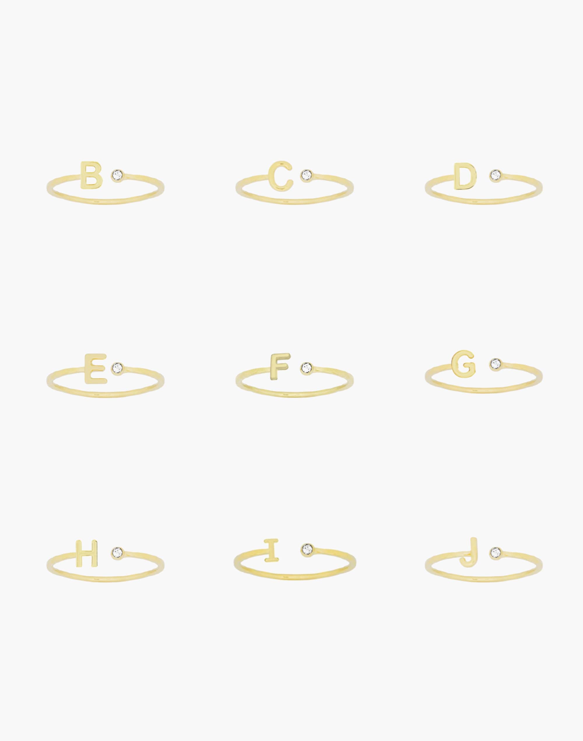 Katie Dean Jewelry™ 18k Gold-Plated Initial Ring