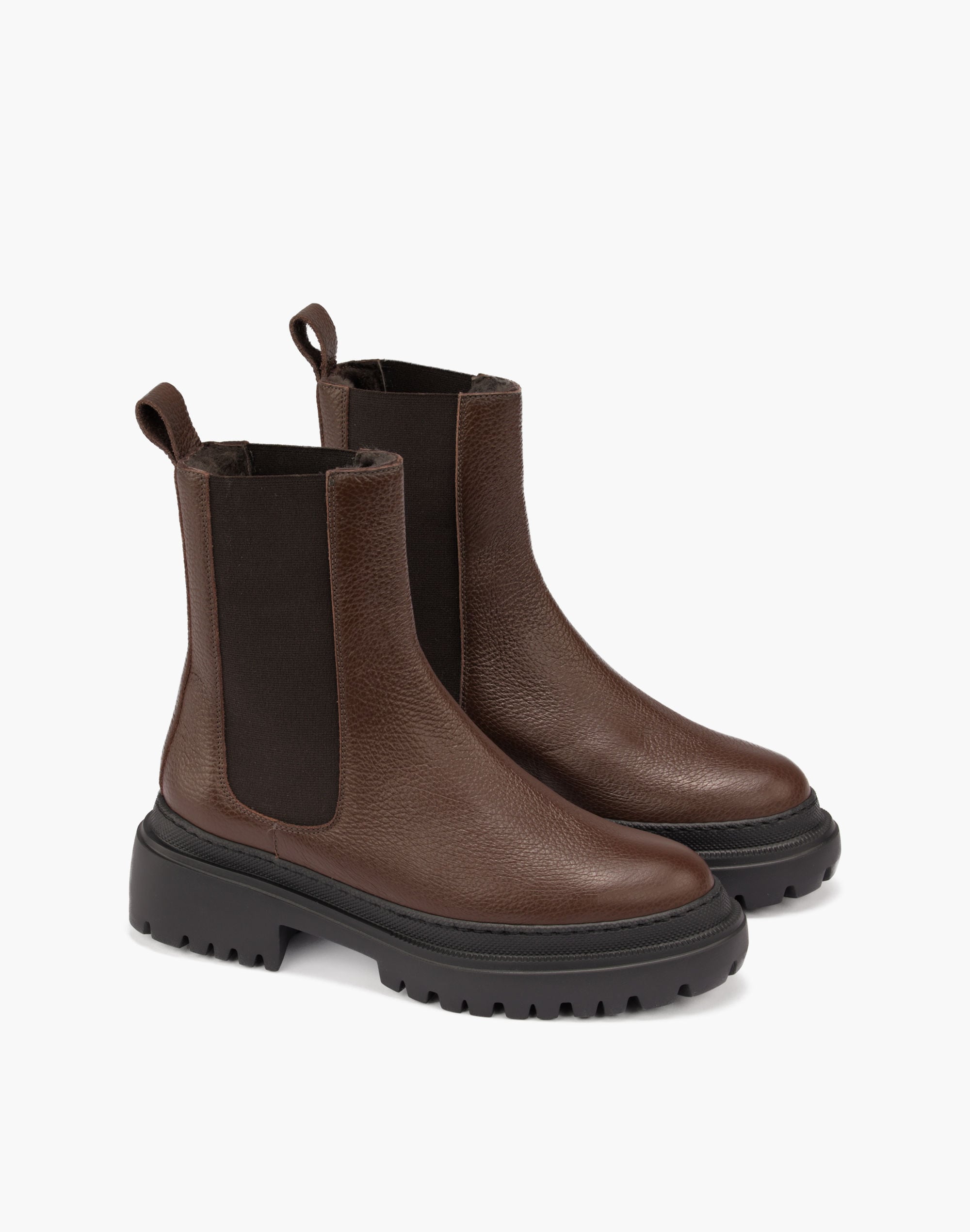 Maguire Shearling-Lined Leather Cortina Chelsea Boots