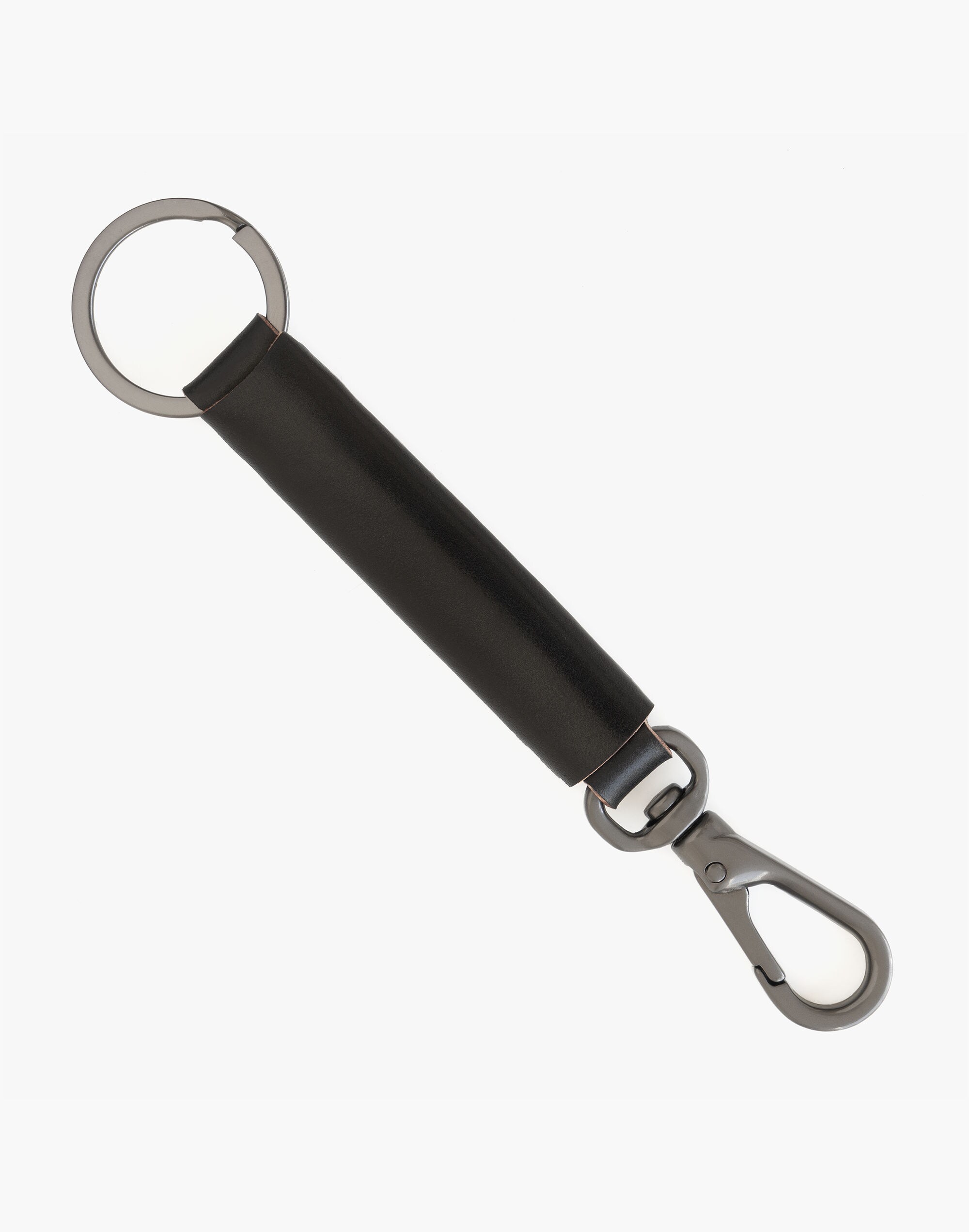 Mw Makr Loop Keychain With Snap Hook In Black