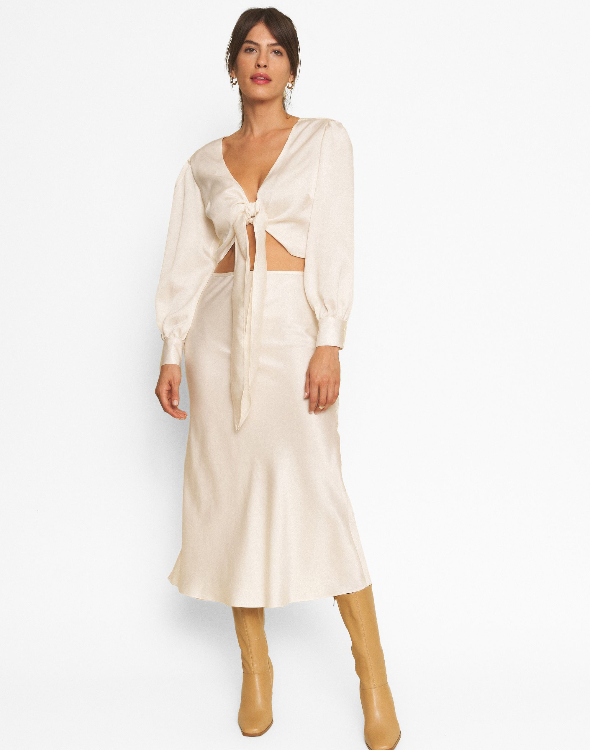 Whimsy + Row Satin Lauren Three-in-One Top