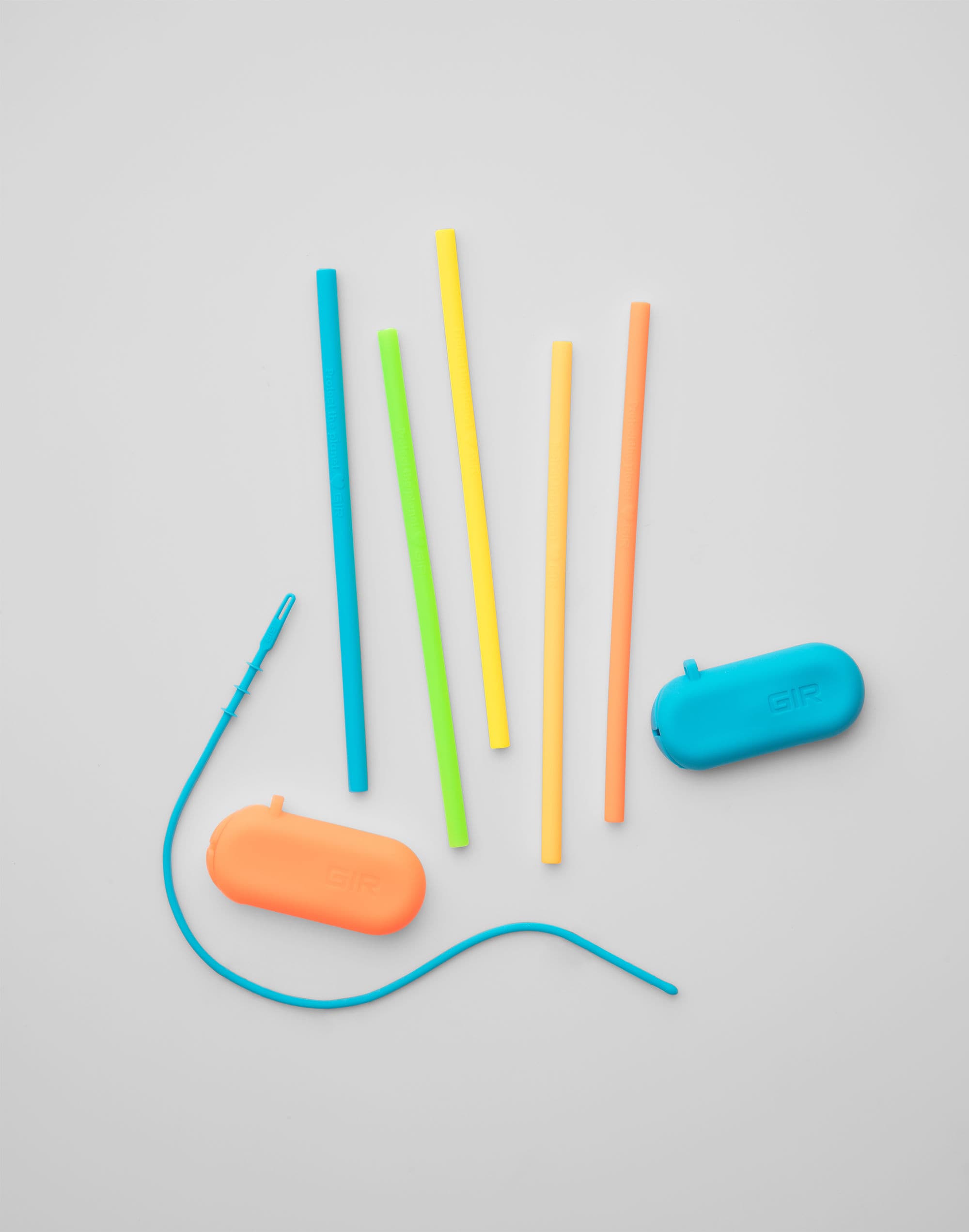 GIR Five-Pack Silicone Standard Straw Set