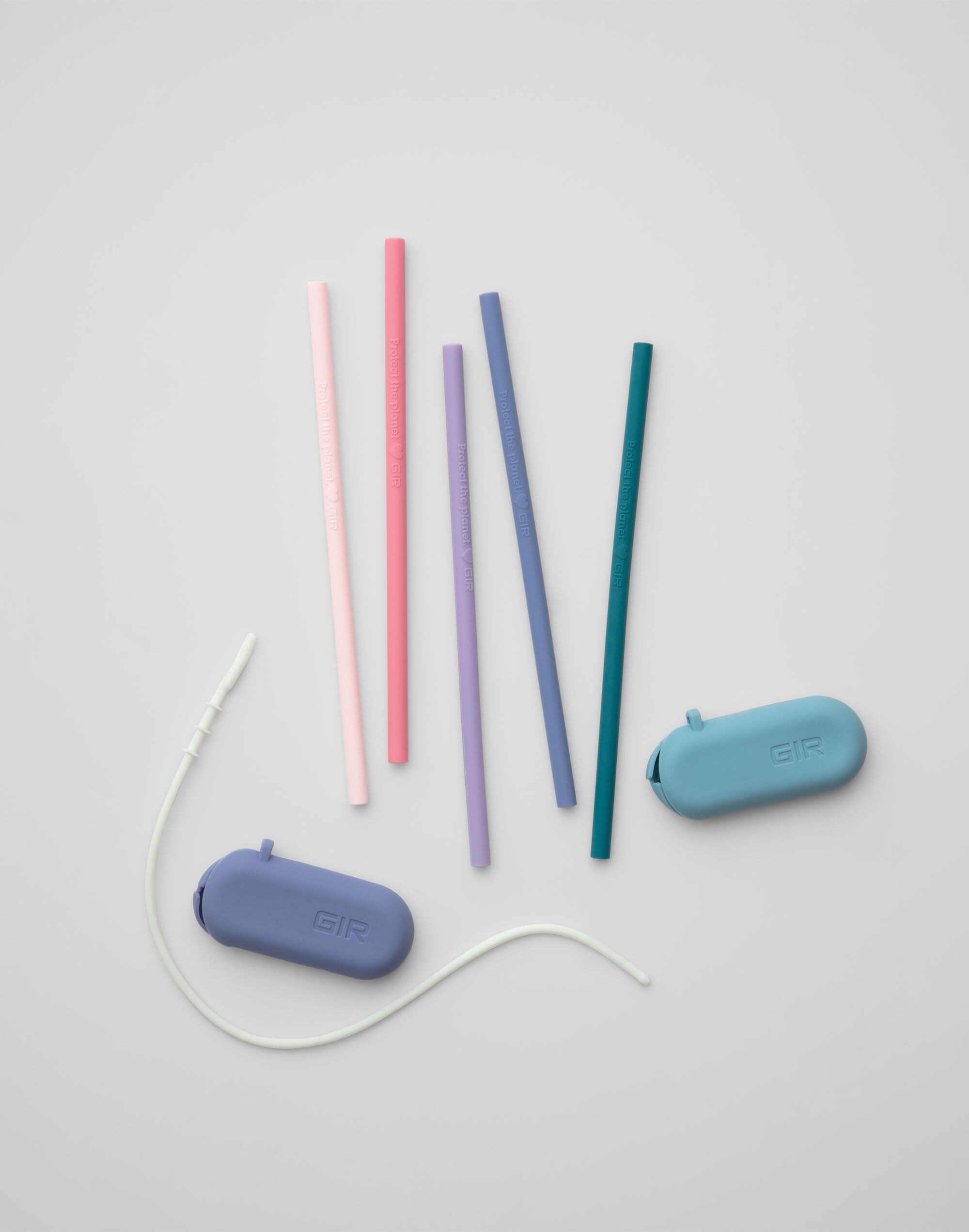 GIR Five-Pack Silicone Standard Straw Set