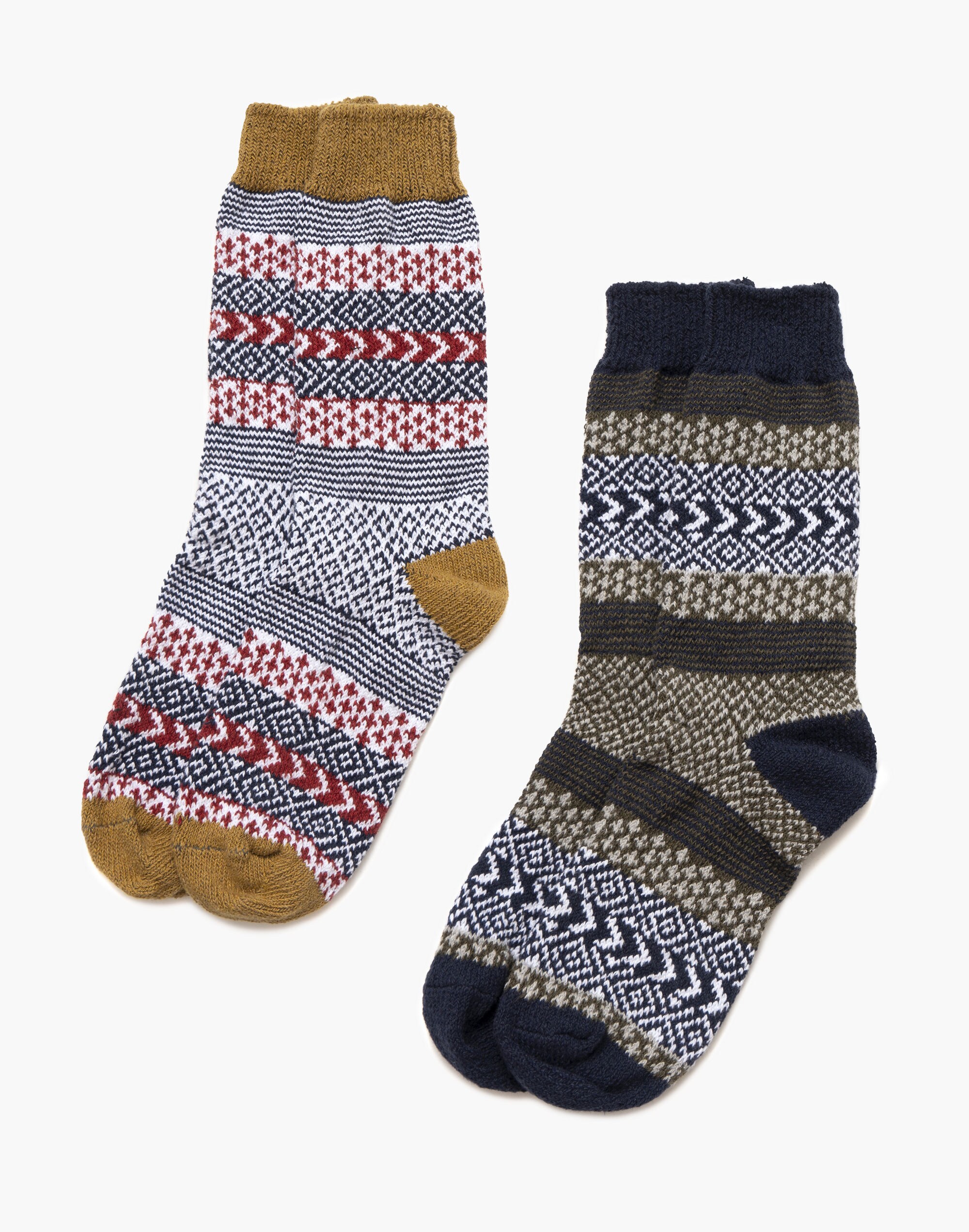 American Trench Two-Pack Cotton Fair Isle Socks