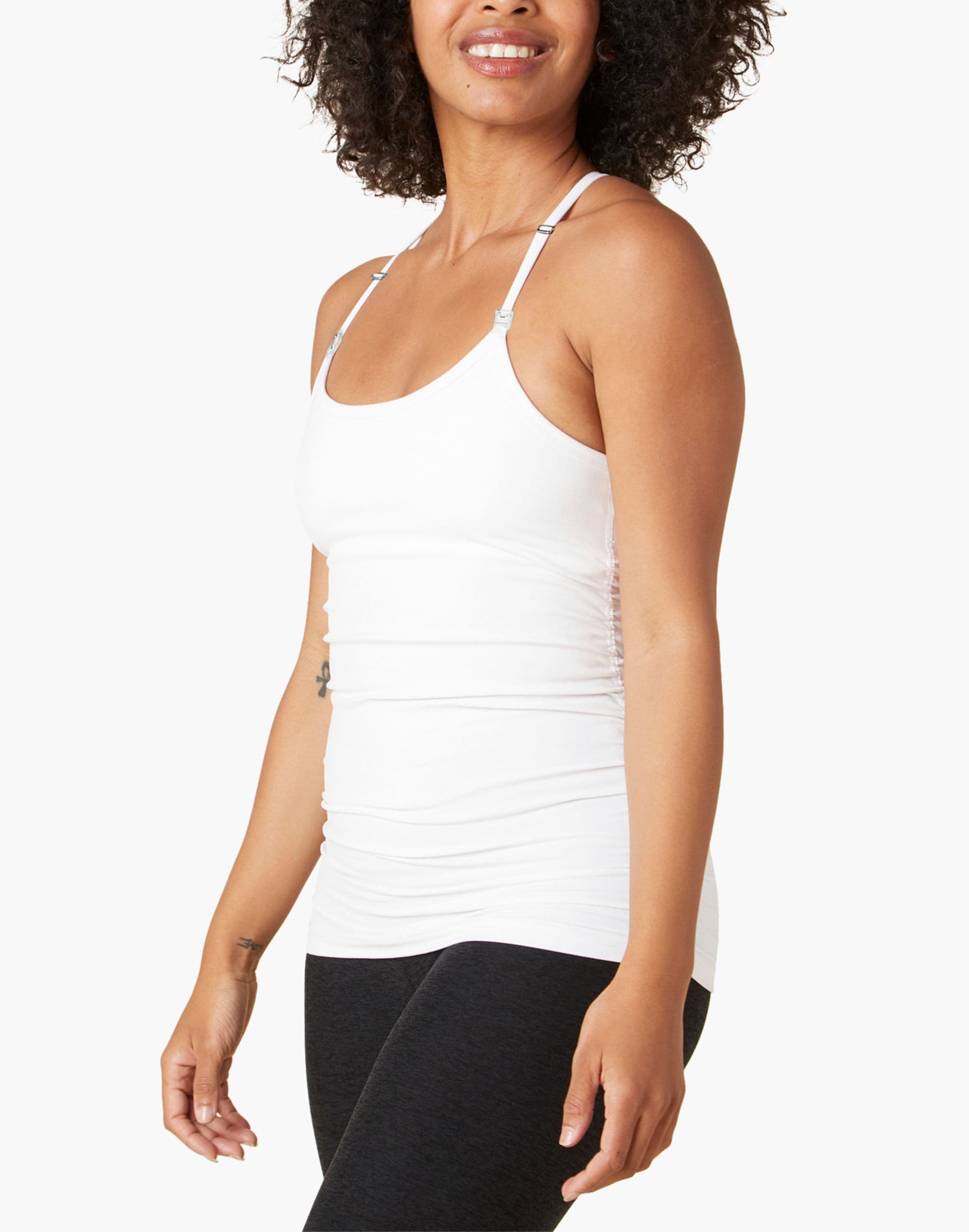 beyond yoga featherweight clip and cuddle nursing cami