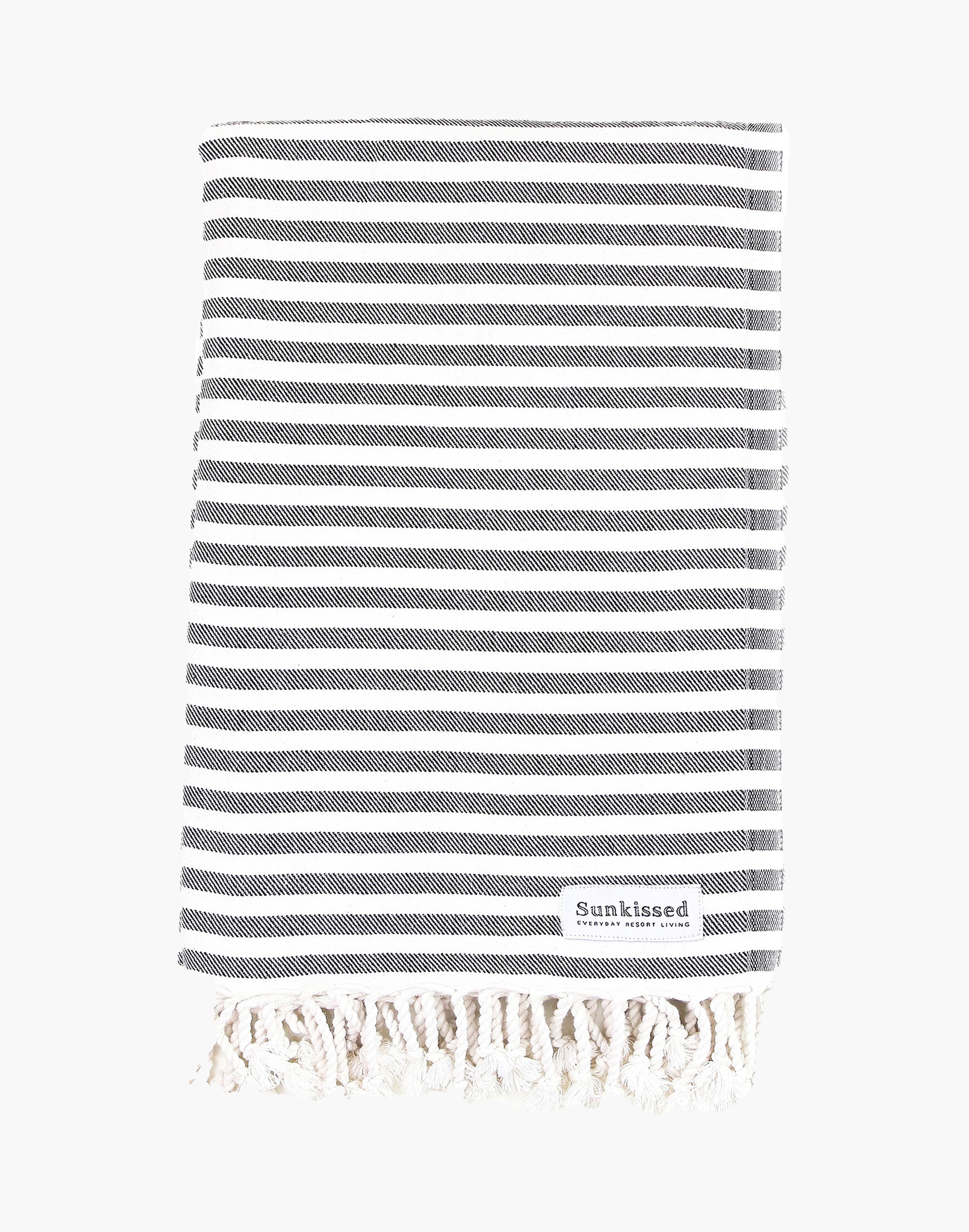 Sunkissed Organic Cotton Bondi Sand-Free Beach Towel in Stripe