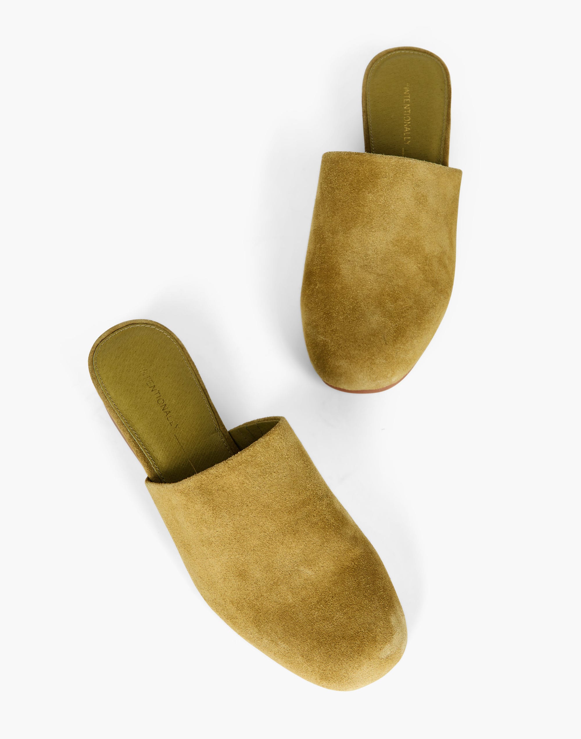 Intentionally Blank Suede Touch Mules