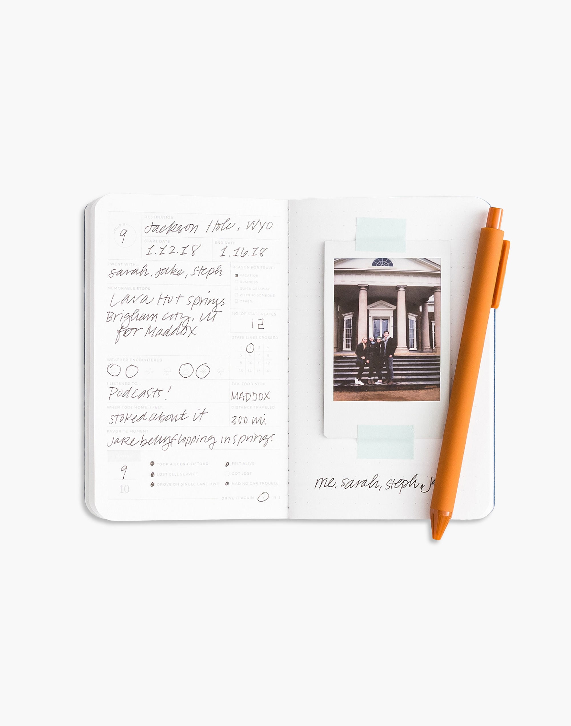 Madewell Letterfolk Road Trip Passport Journal In Multicolor