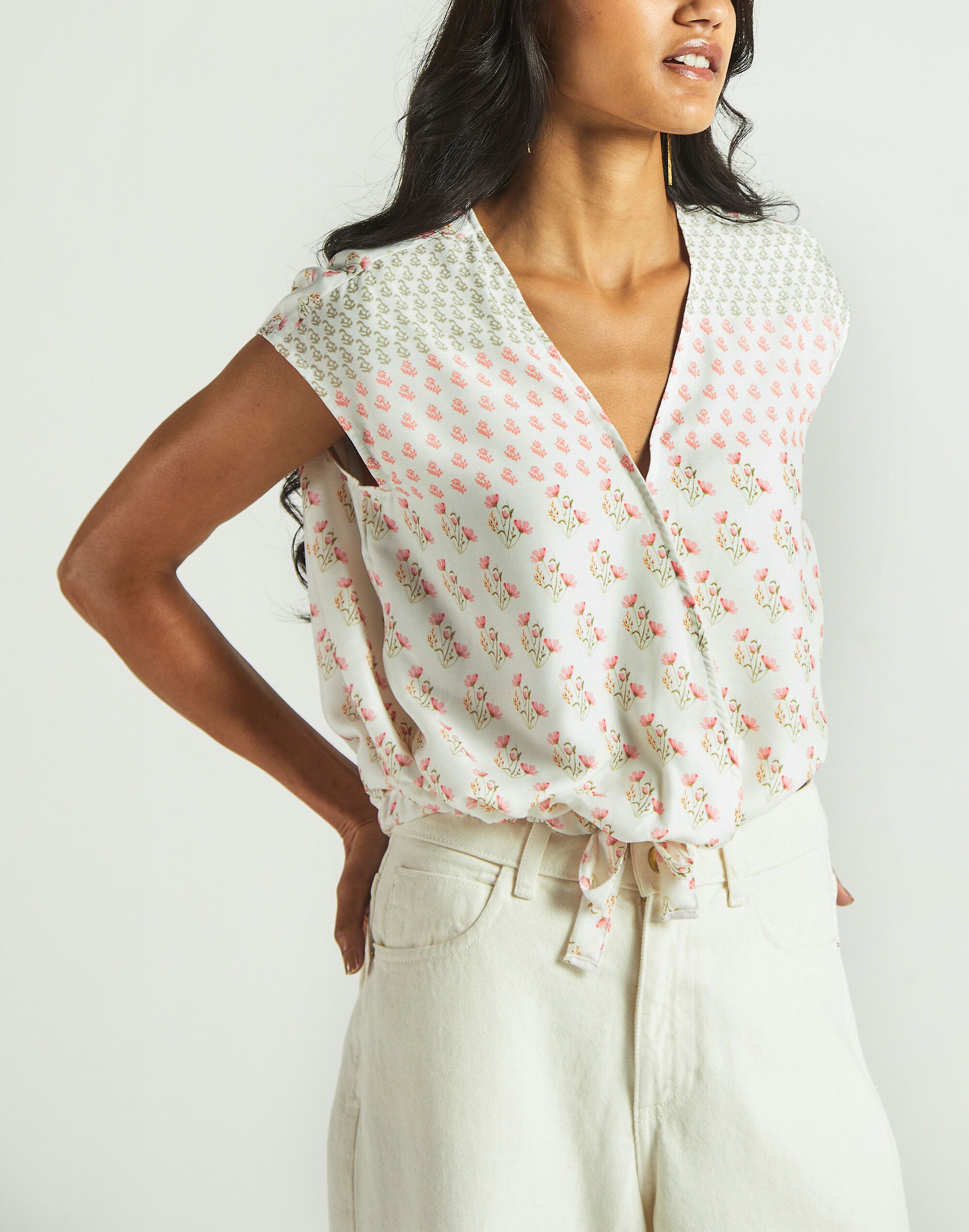 Madewell x Reistor Floral Crop Top