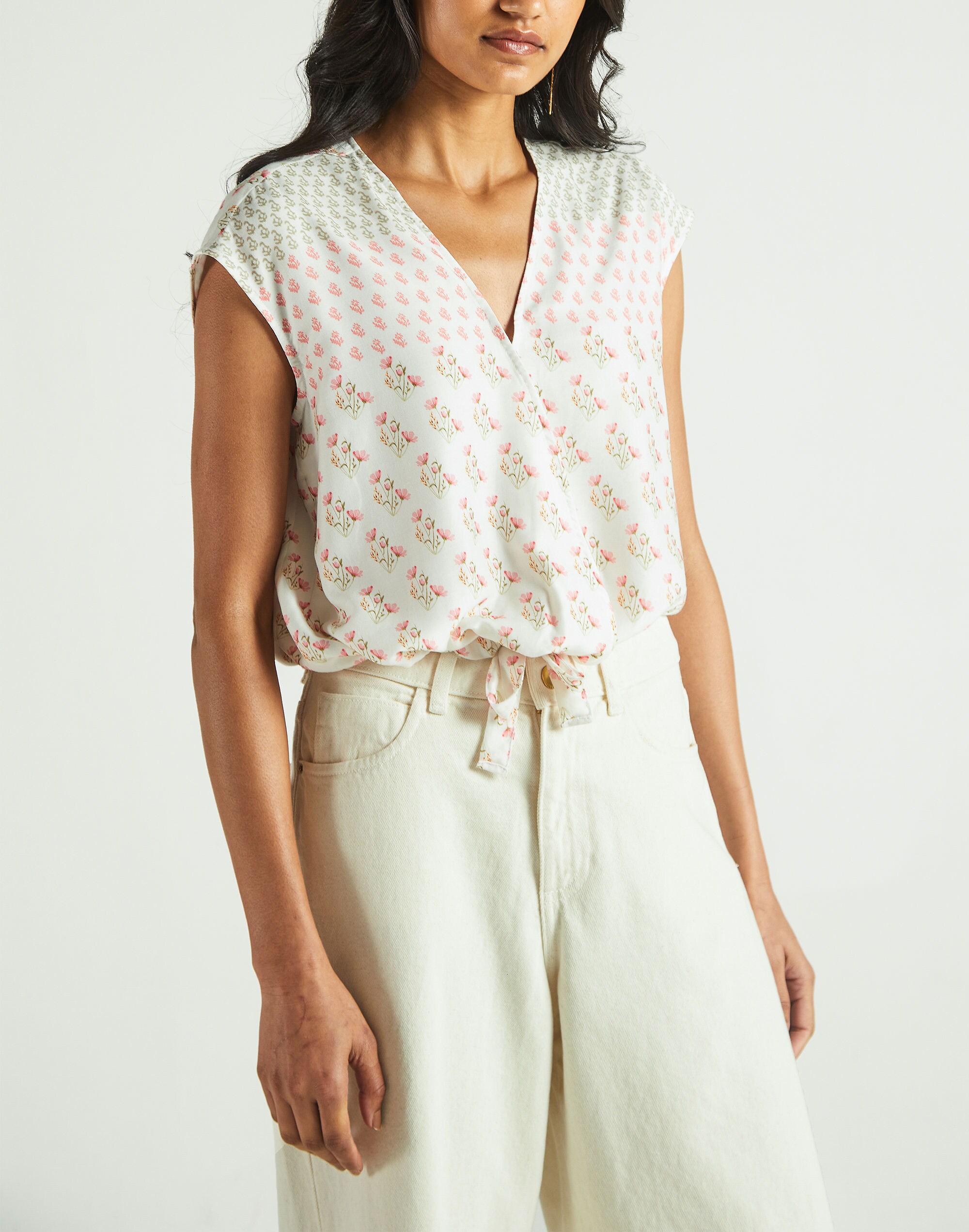 Madewell x Reistor Floral Crop Top