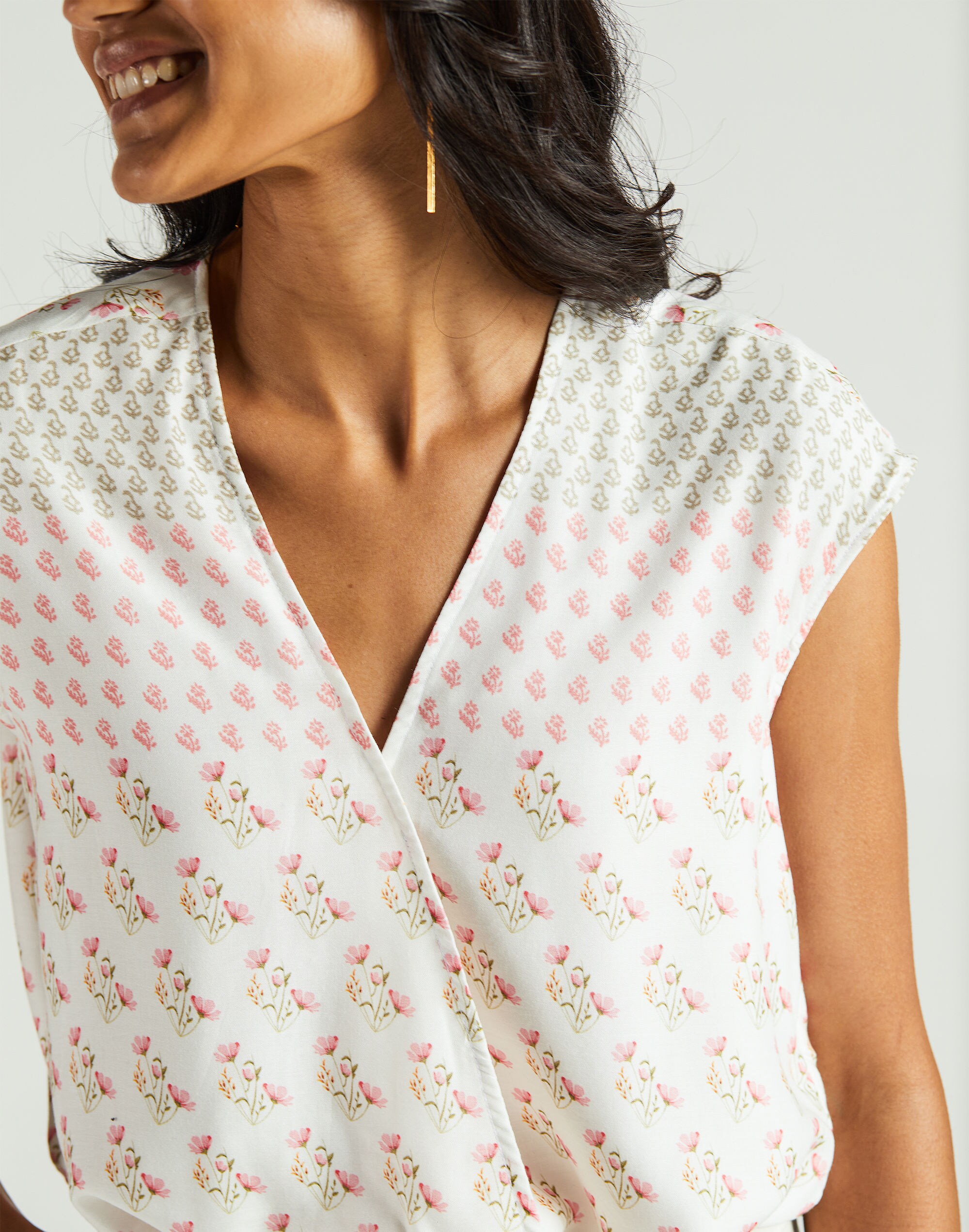 Madewell x Reistor Floral Crop Top