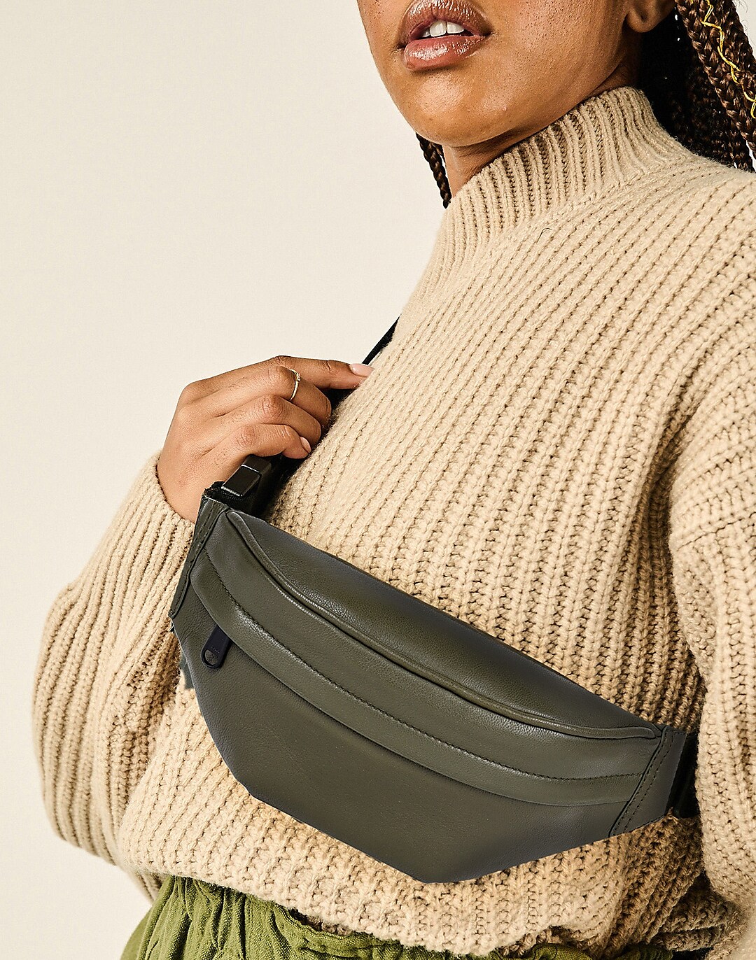 HYER GOODS Upcycled Leather Fanny Pack