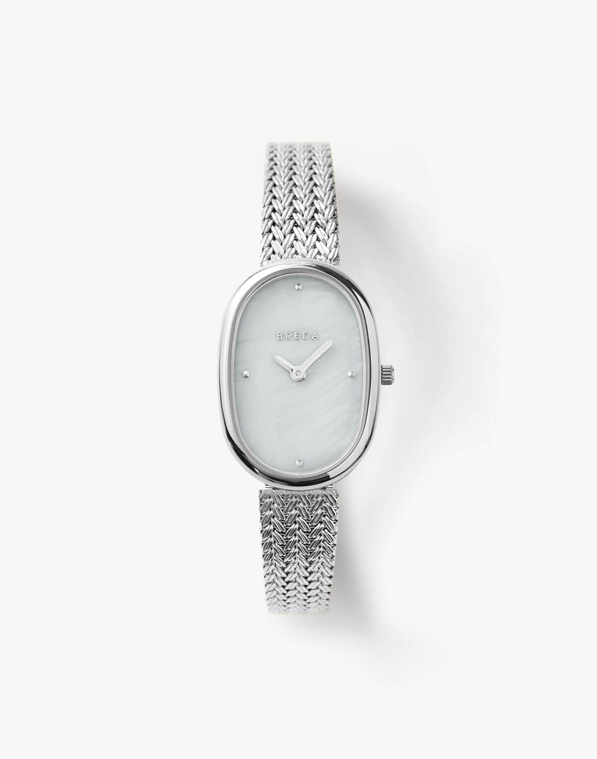 BREDA Jane Tethered Stainless Steel and Mesh Bracelet Watch, 23mm