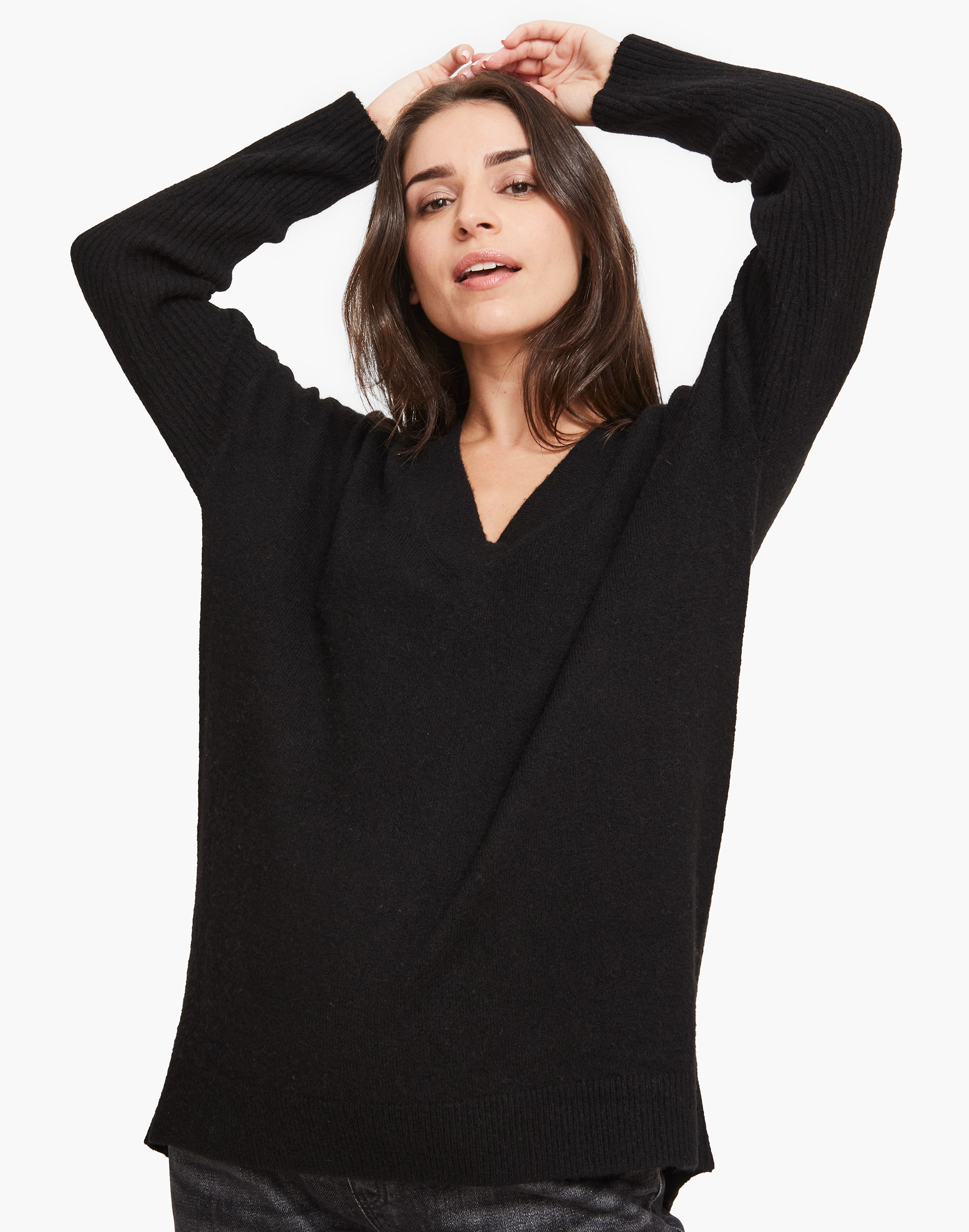 hatch the eva v-neck nursing friendly sweater
