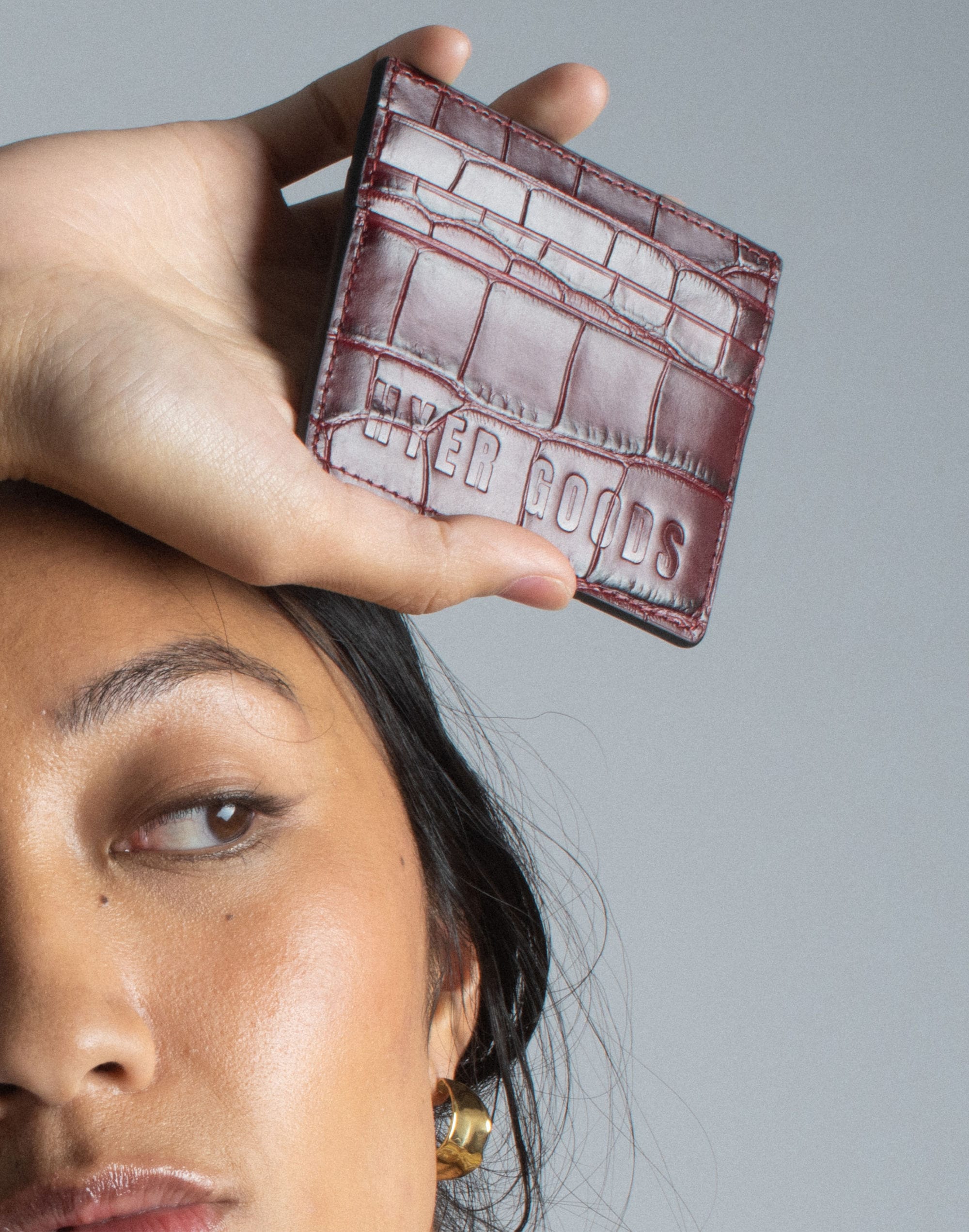 Shop Mw Hyer Goods Luxe Card Wallet In Burgundy