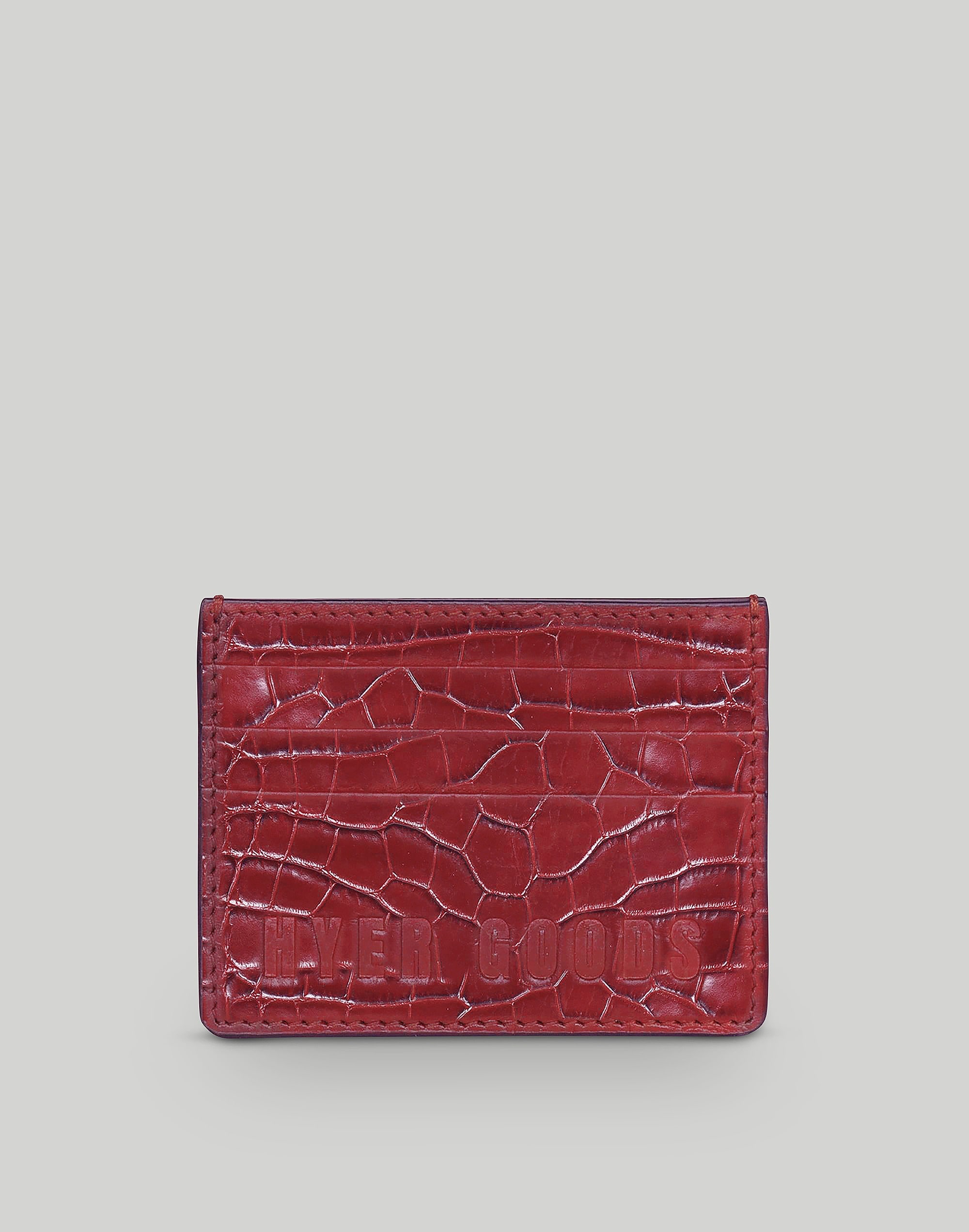 Mw Hyer Goods Luxe Card Wallet In Burgundy
