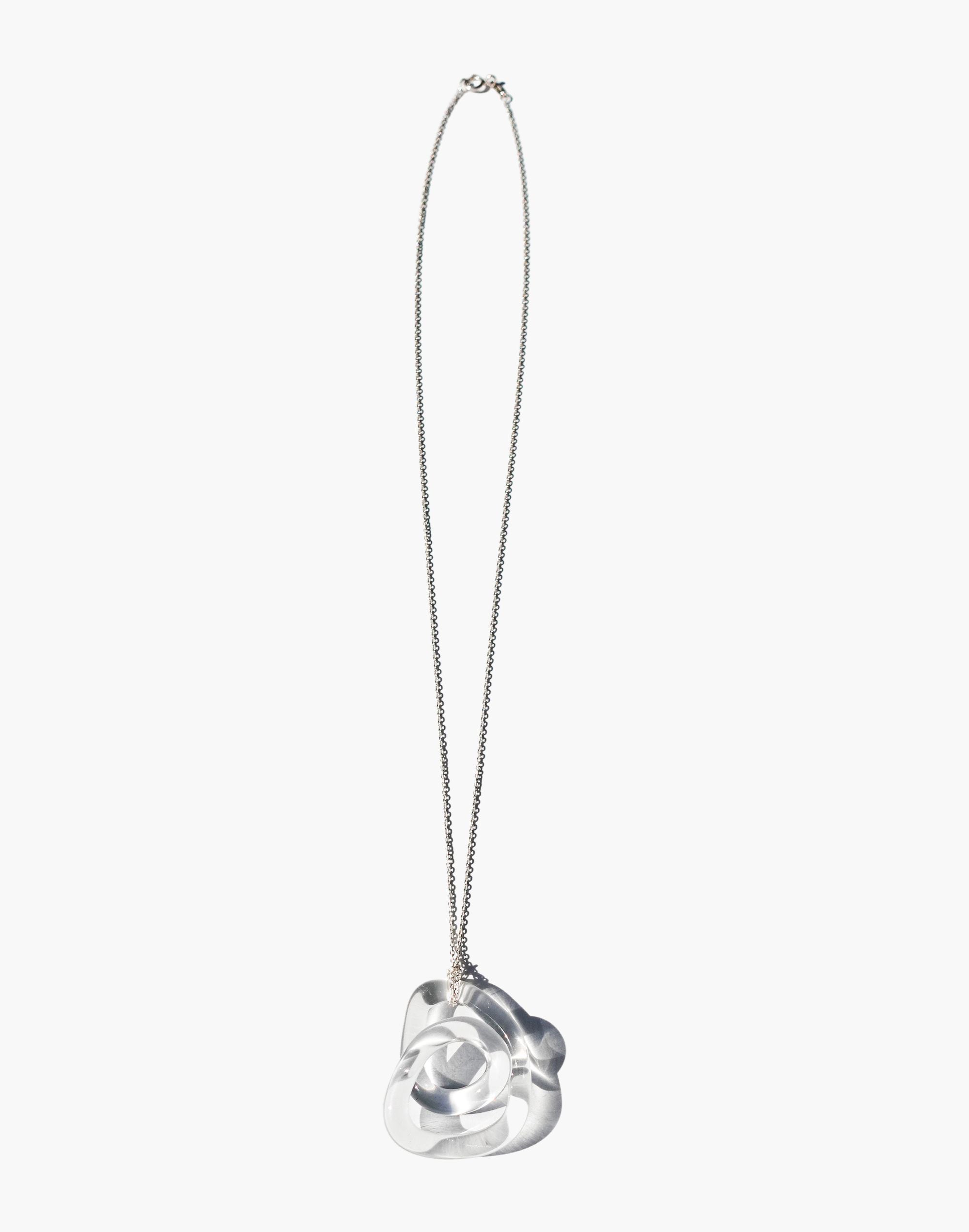 Jane D'Arensbourg Clear Squiggle Pendant Necklace