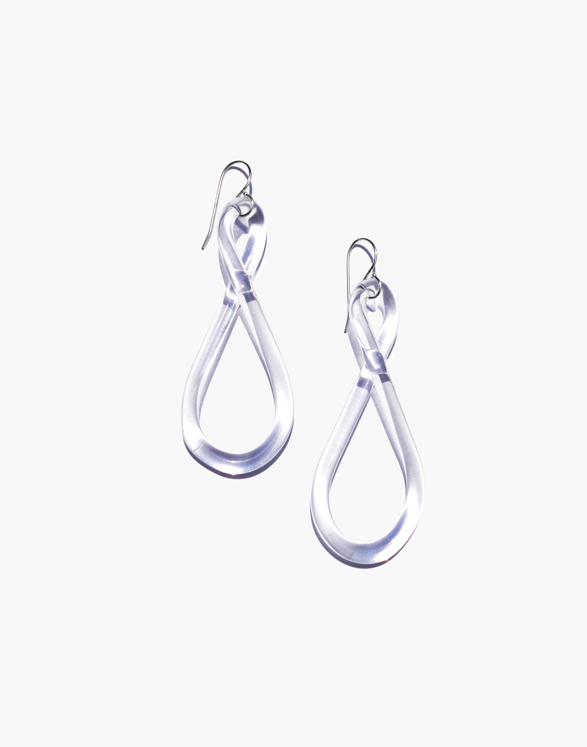 Jane D'Arensbourg Clear Twist Earrings