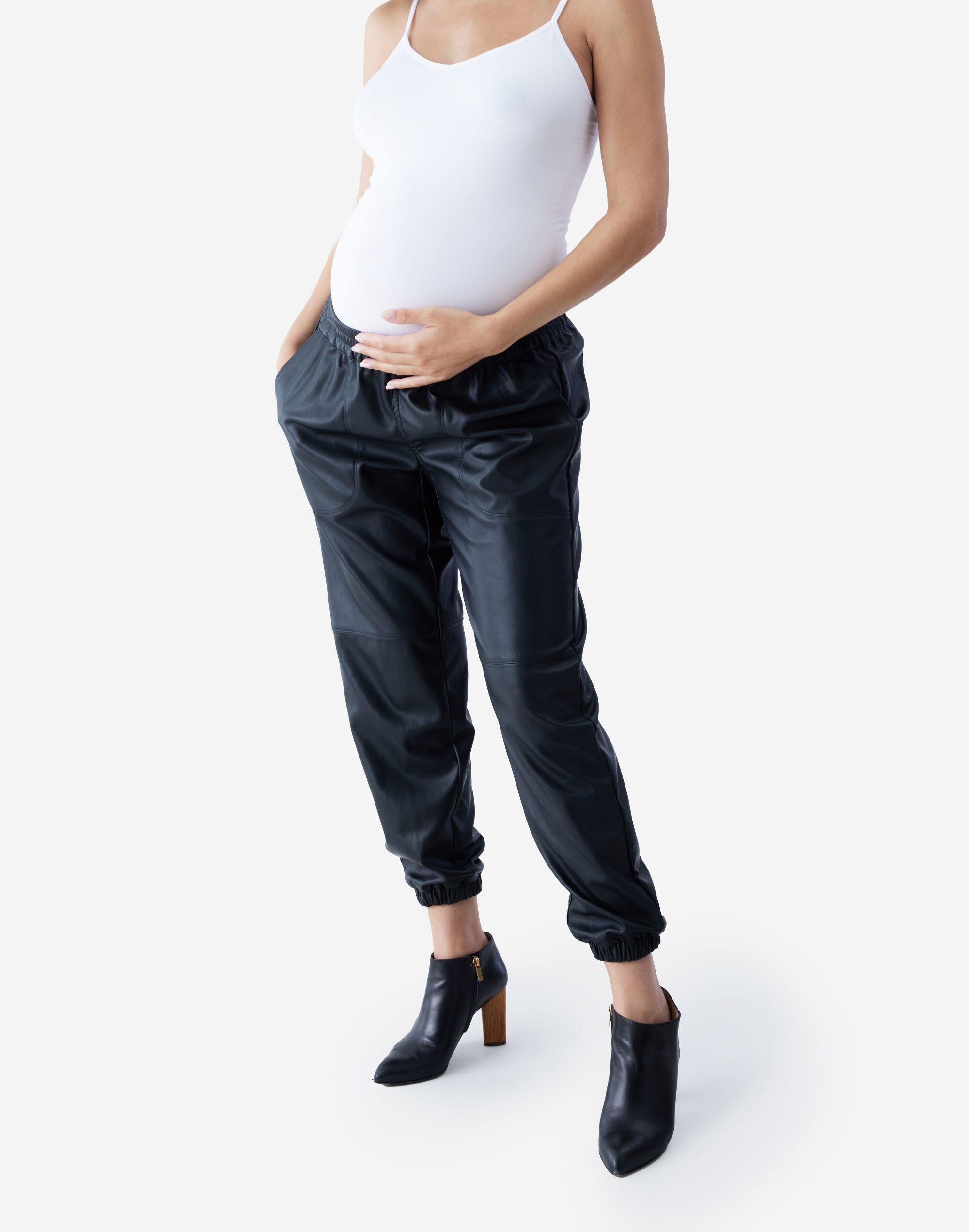 Ingrid and Isabel Faux Leather Jogger