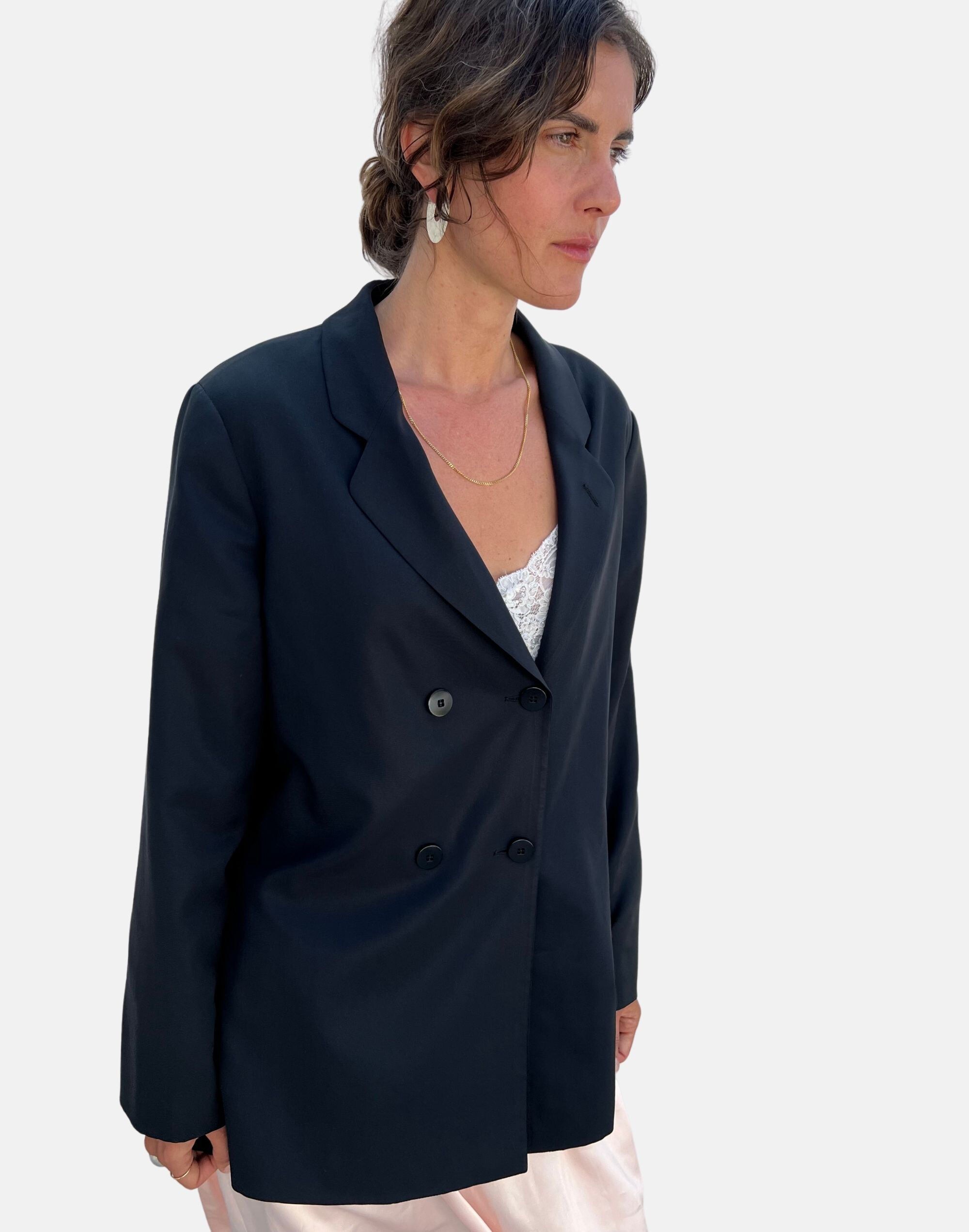 people of 2morrow vintage giorgio armani silk classic blazer