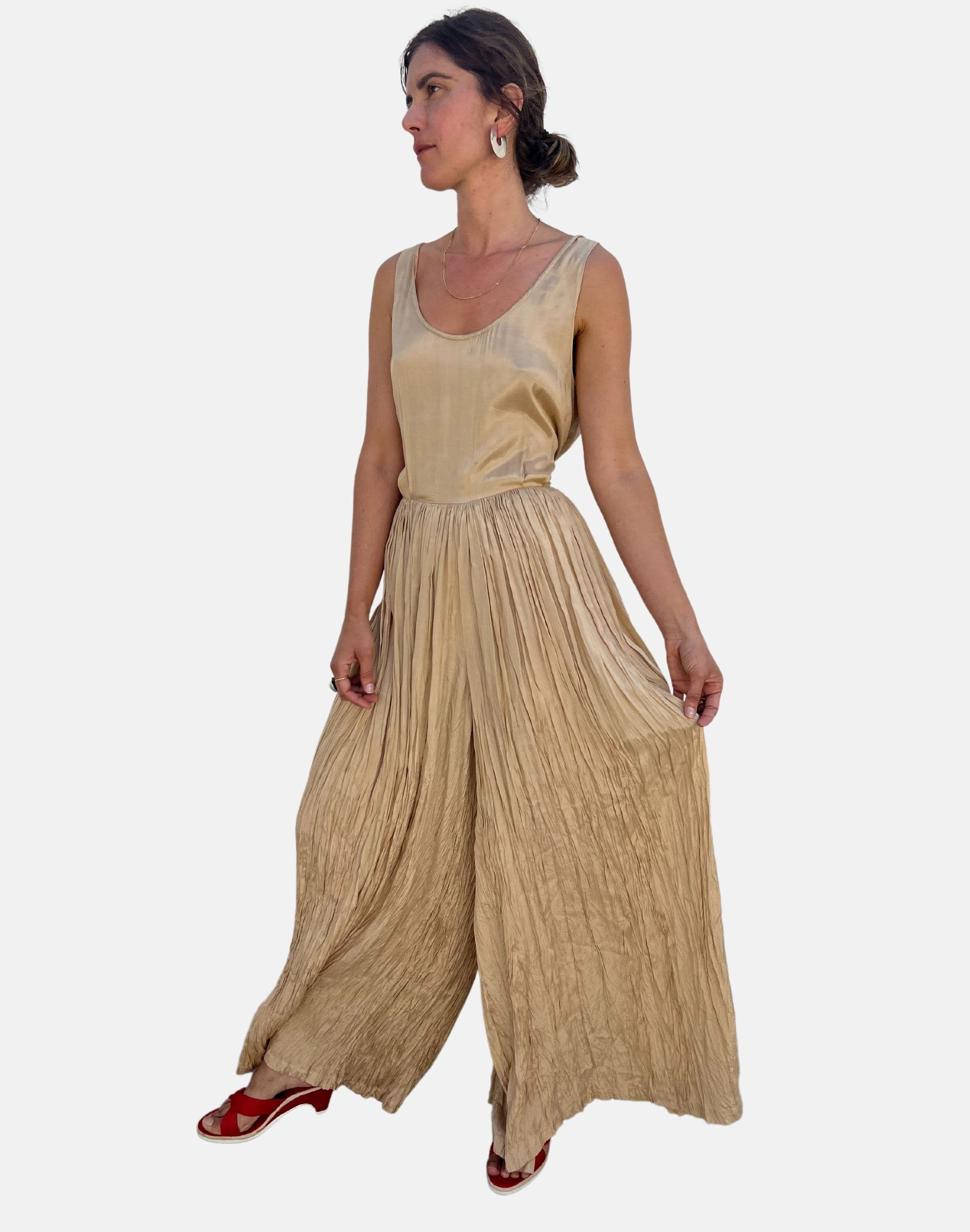 people of 2morrow vintage monia pleated jumpsuit