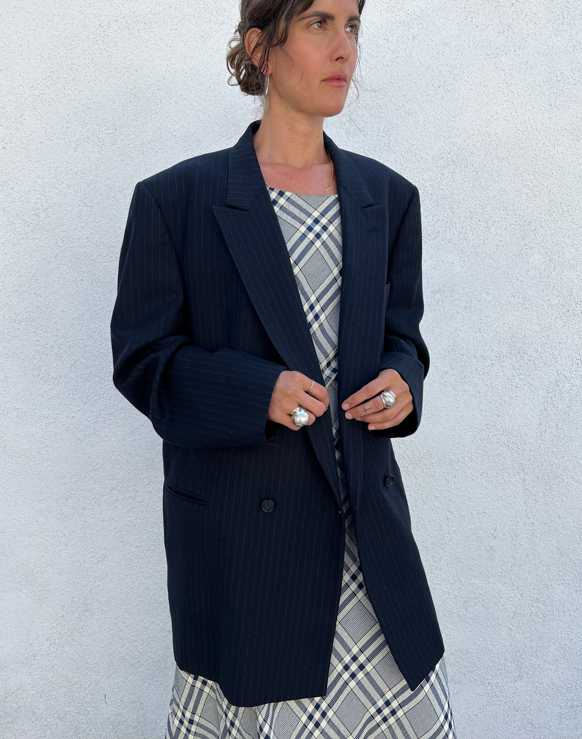 people of 2morrow vintage phoenix pinstripe blazer