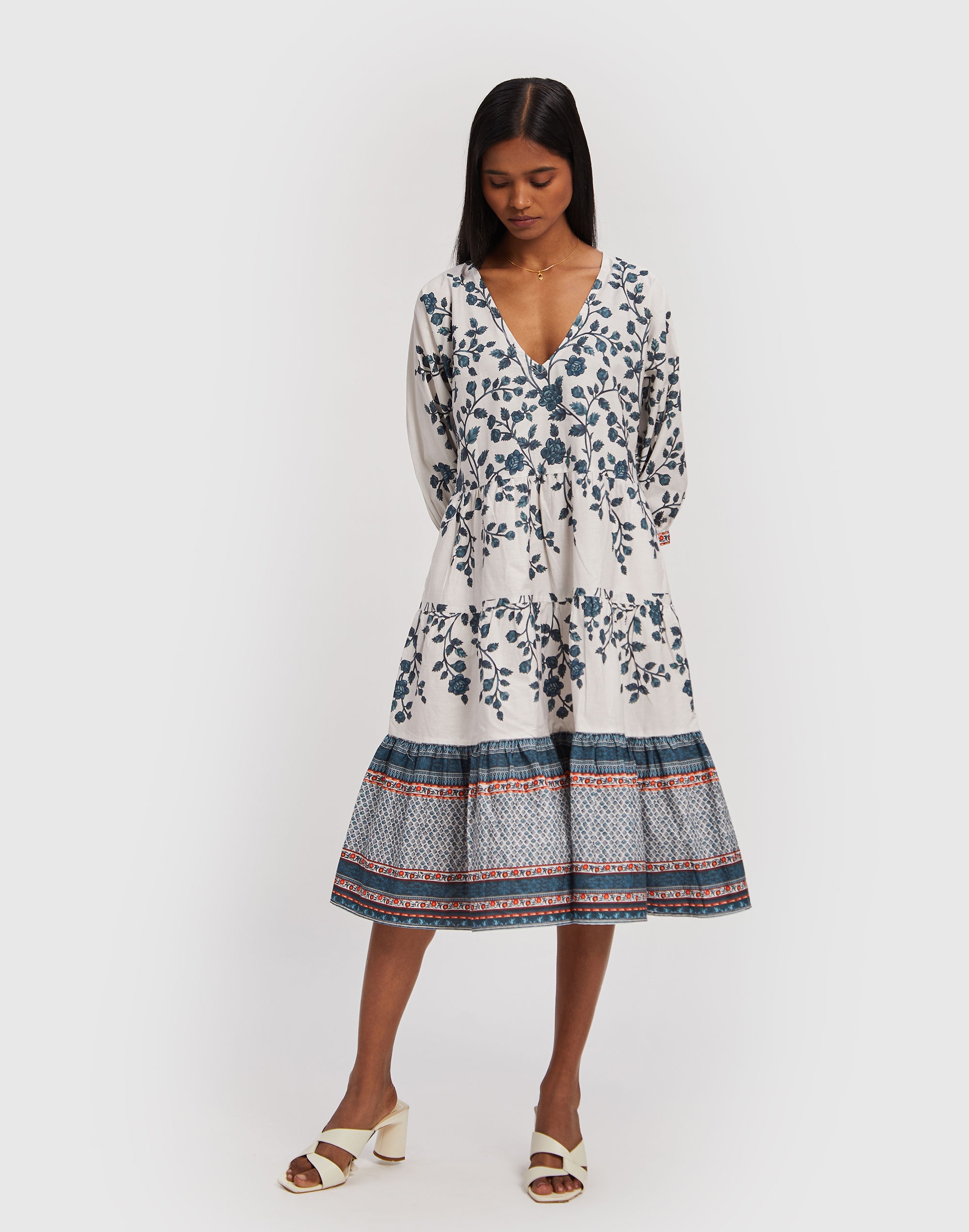 reistor kimono sleeve midi dress